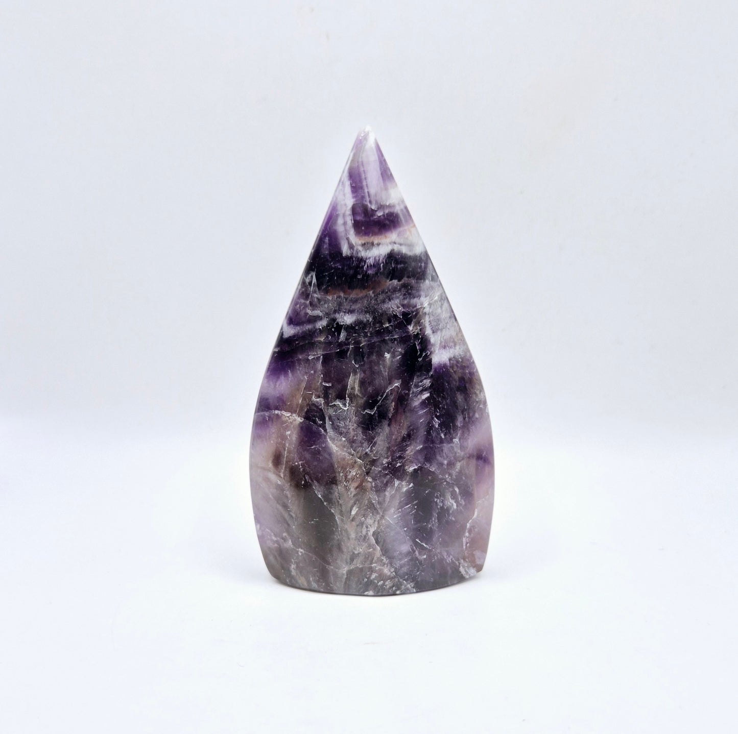 Dream Amethist - Druppelvormige Drop Staande Edelsteen Kristal - G. 173gram