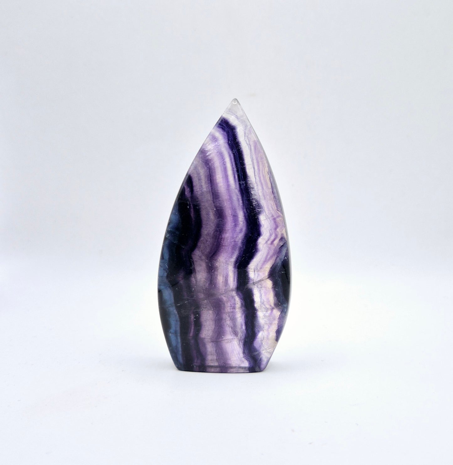 Kleurrijke Rainbow Candy Fluoriet - Druppelvormige Drop Staande Edelsteen Kristal Flame