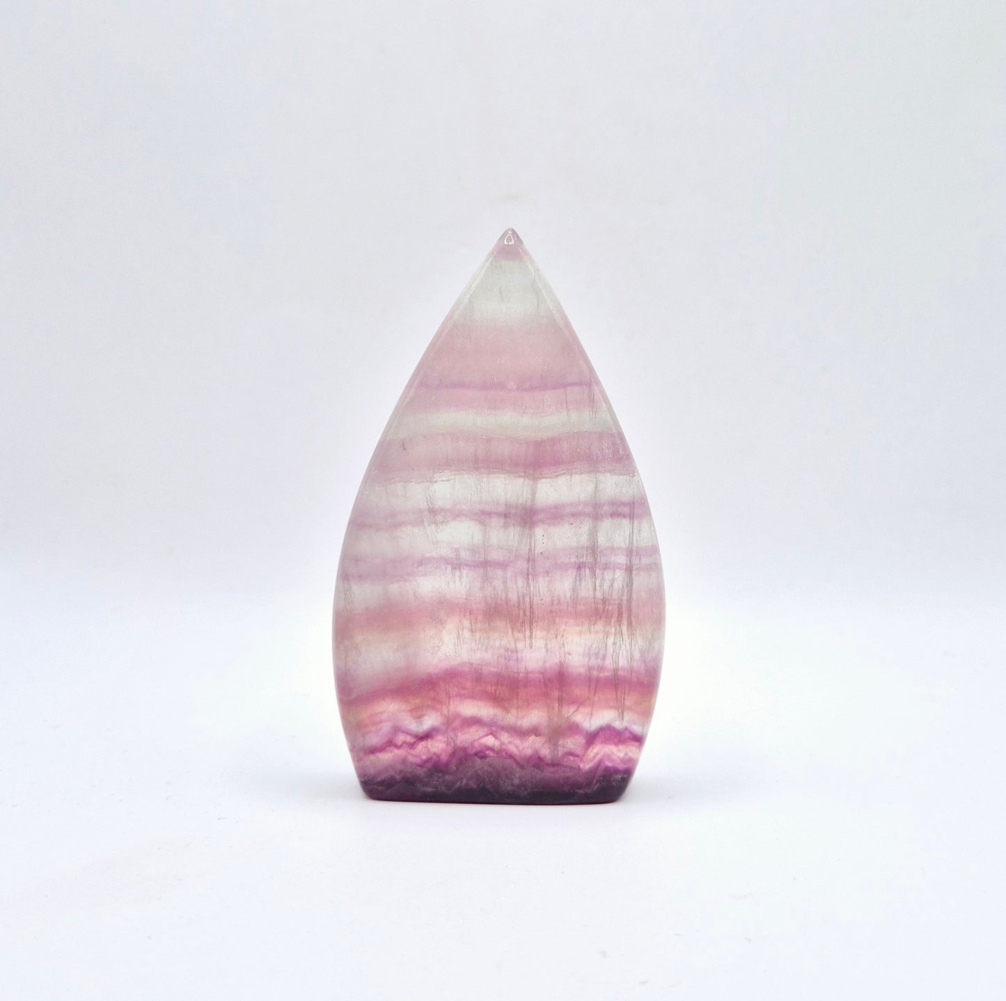 Kleurrijke Rainbow Candy Fluoriet - Druppelvormige Drop Staande Edelsteen Kristal Flame