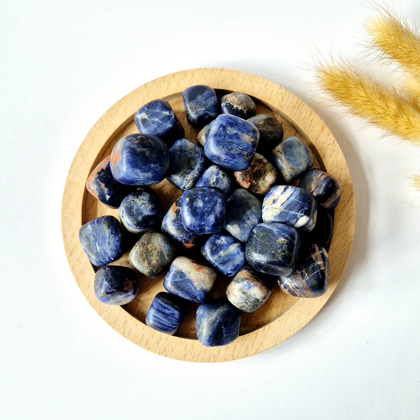 Gemstone Sodalite Tumbled Stones (2 cm | per 100 grams) Hand Stones
