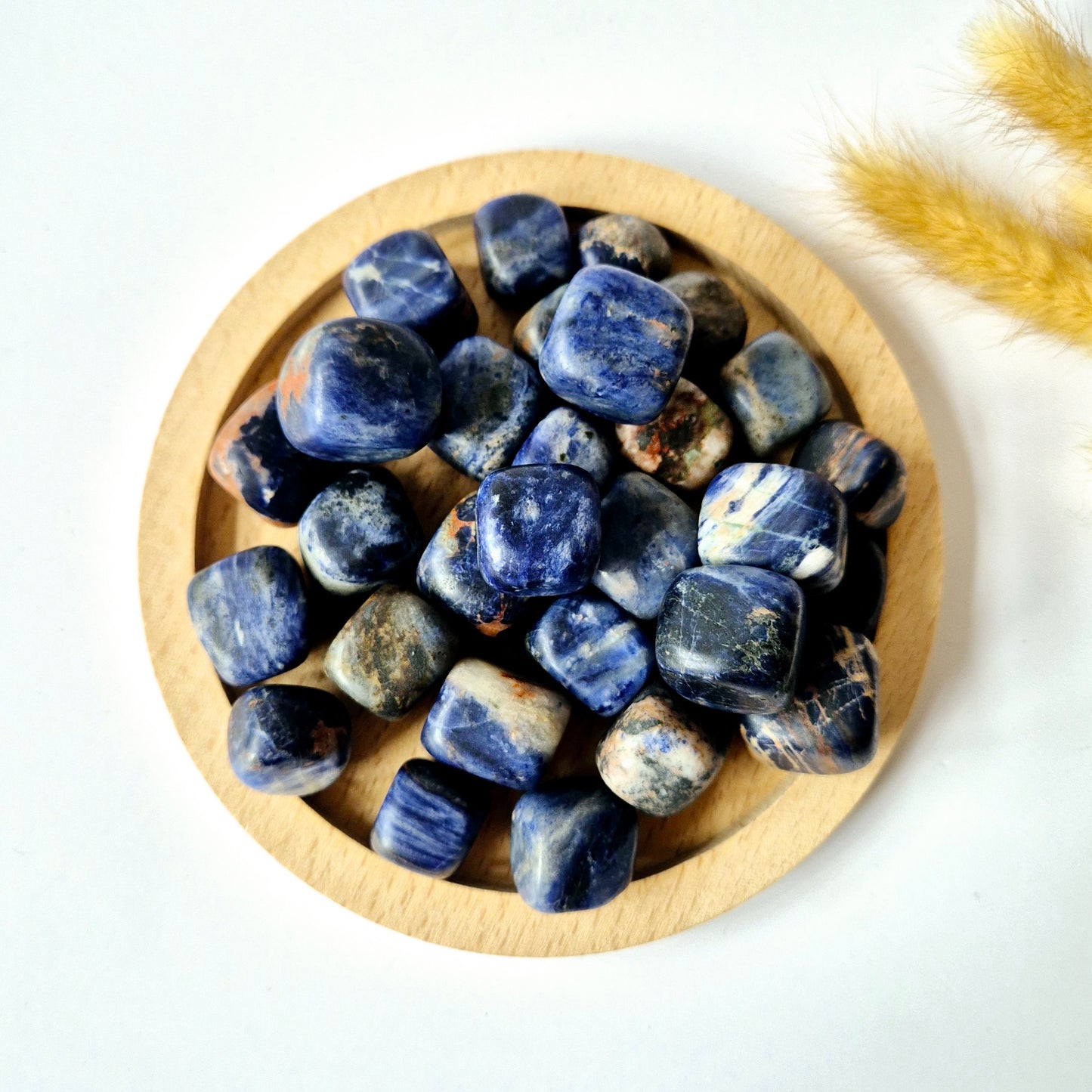Gemstone Sodalite Tumbled Stones (2 cm | per 100 grams) Hand Stones