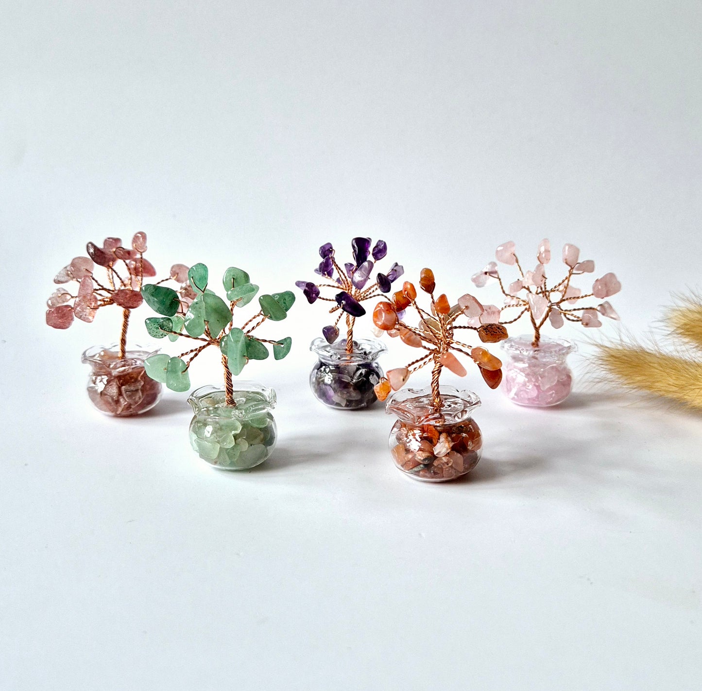 Mini Edelsteen Money Tree (5 cm) - Boompje van edelsteen chips