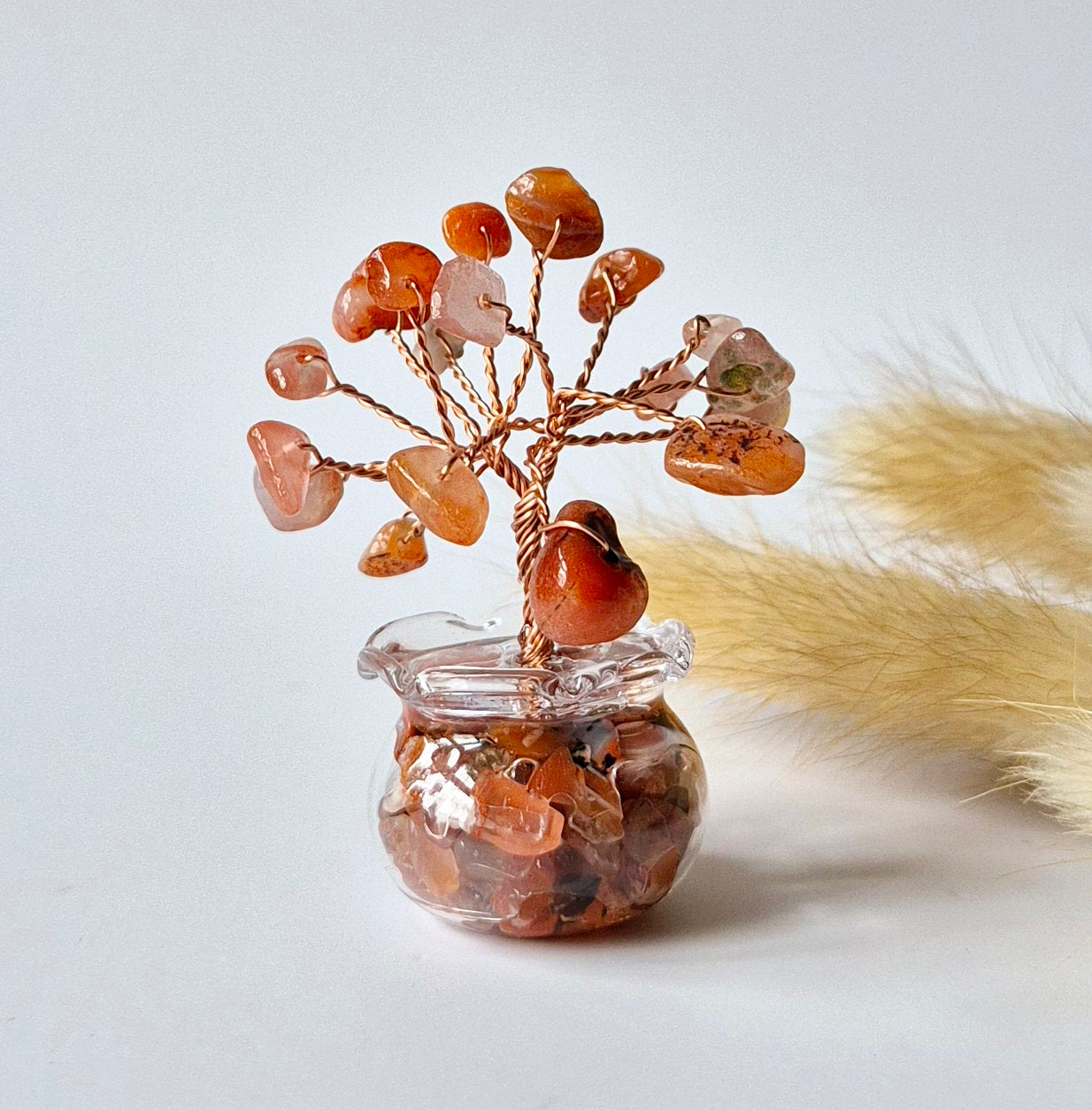 Mini Edelsteen Money Tree (5 cm) - Boompje van edelsteen chips