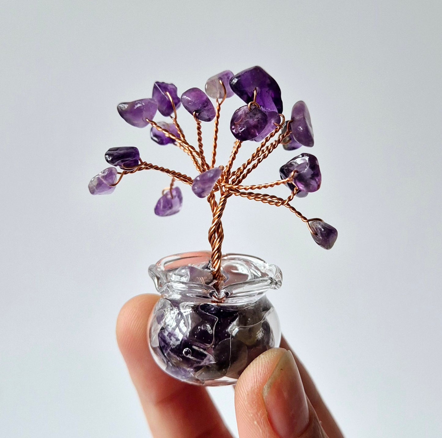 Mini Edelsteen Money Tree (5 cm) - Boompje van edelsteen chips