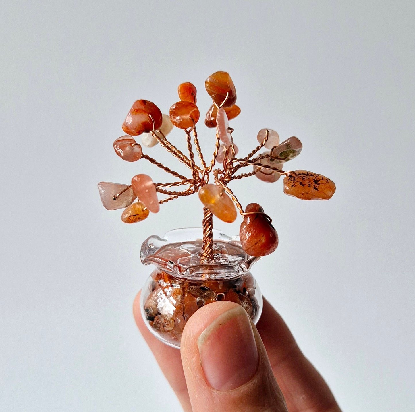 Mini Edelsteen Money Tree (5 cm) - Boompje van edelsteen chips
