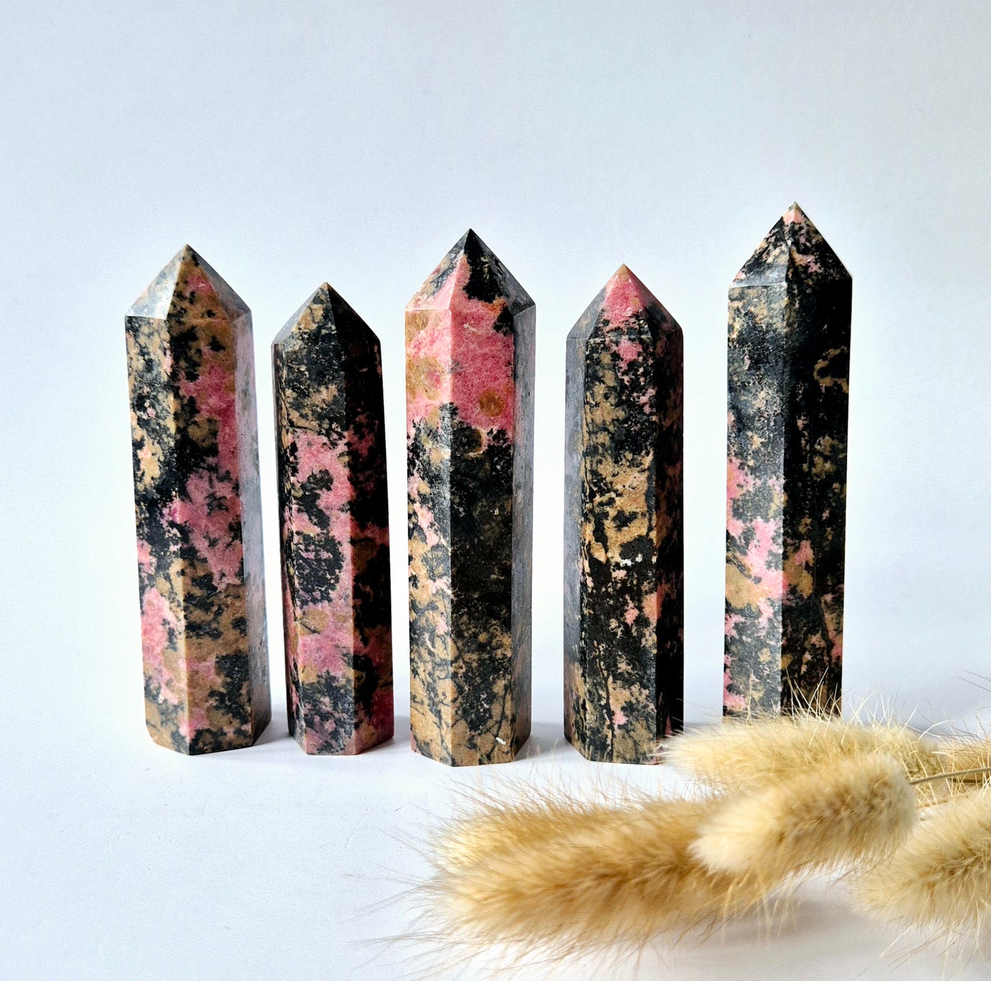 Edelsteen Rhodoniet Obelisk Toren - 8-10cm