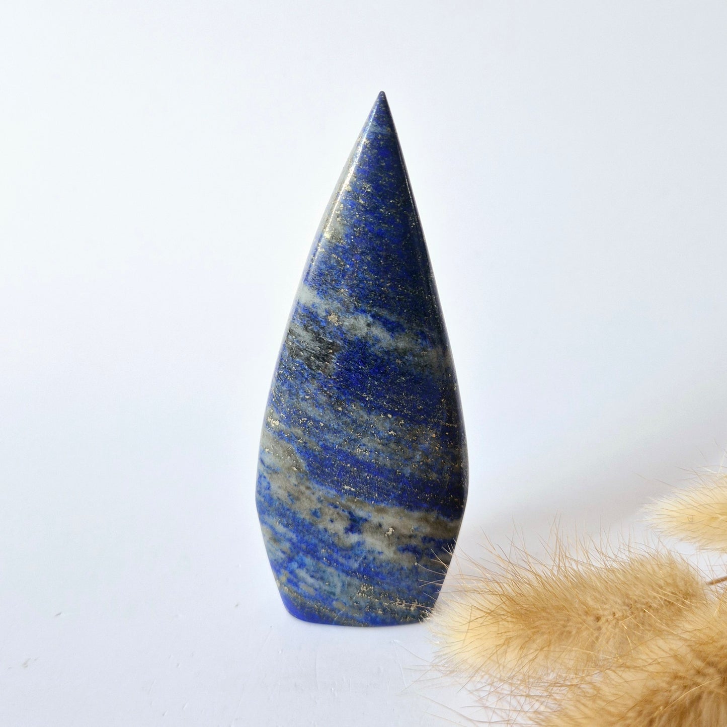 Prachtige Lapis Lazuli - Druppelvormige Drop Staande Edelsteen Kristal - N. 125 gram