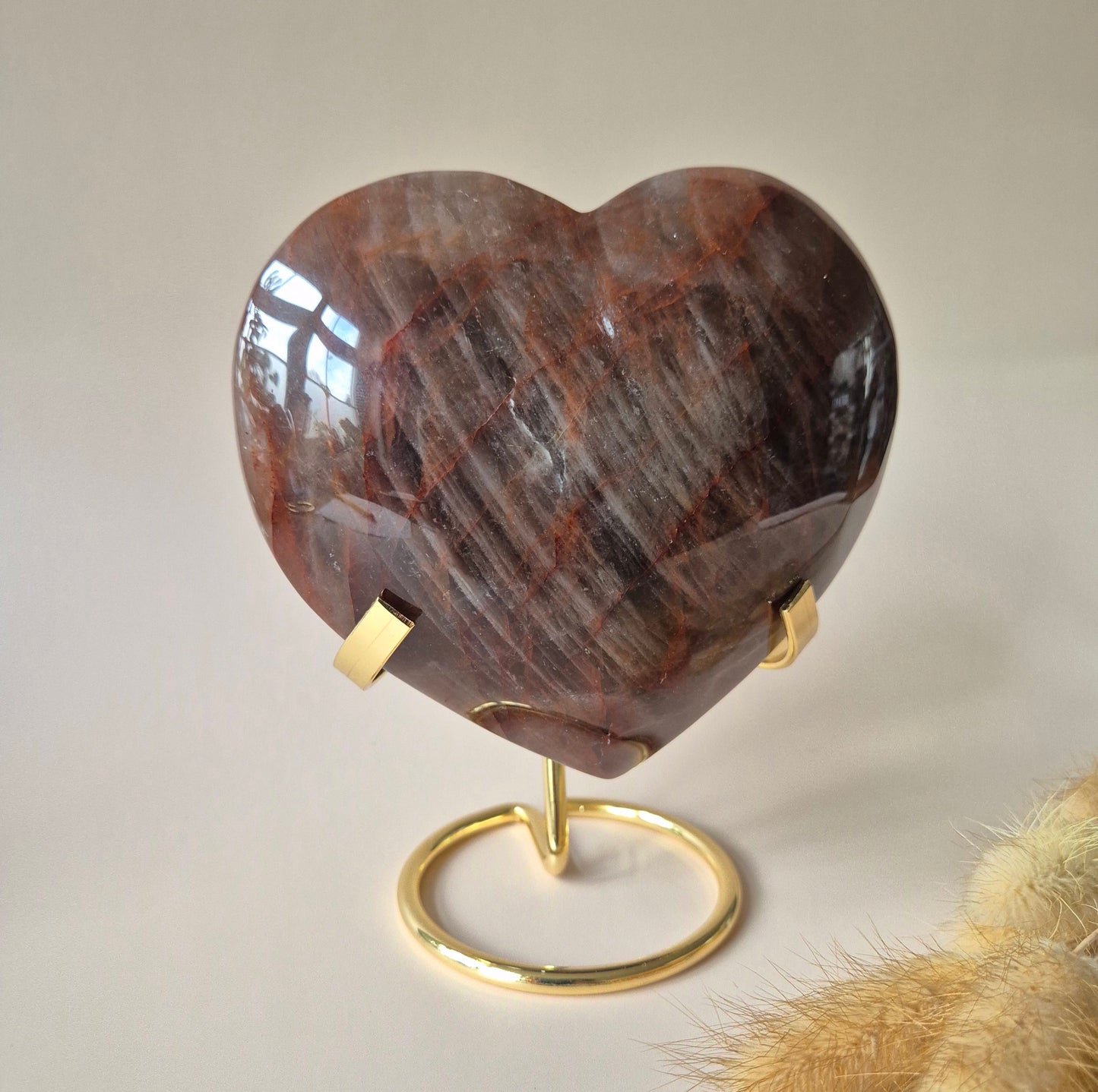 XXL Edelsteen Grote Fire Quartz Hart - #2. 1032gram Hematoïde Kwarts