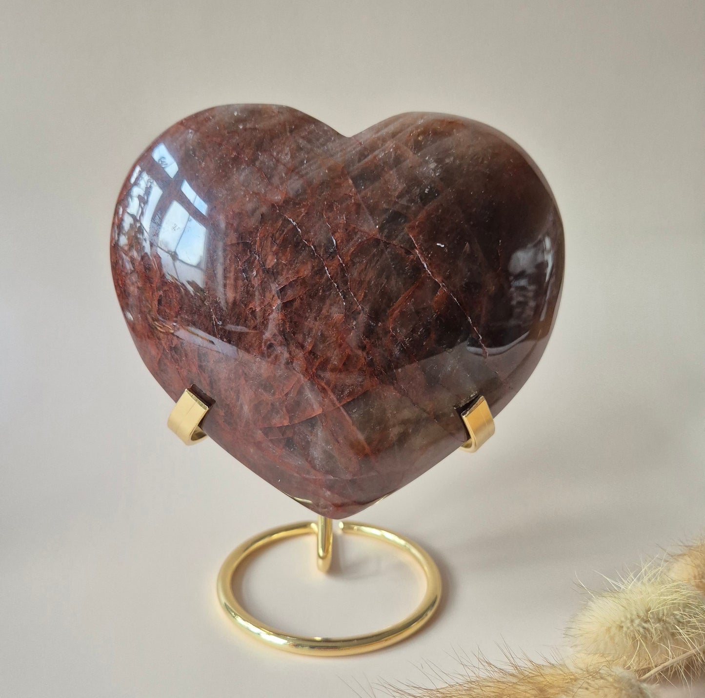 XXL Edelsteen Grote Fire Quartz Hart - #2. 1032gram Hematoïde Kwarts