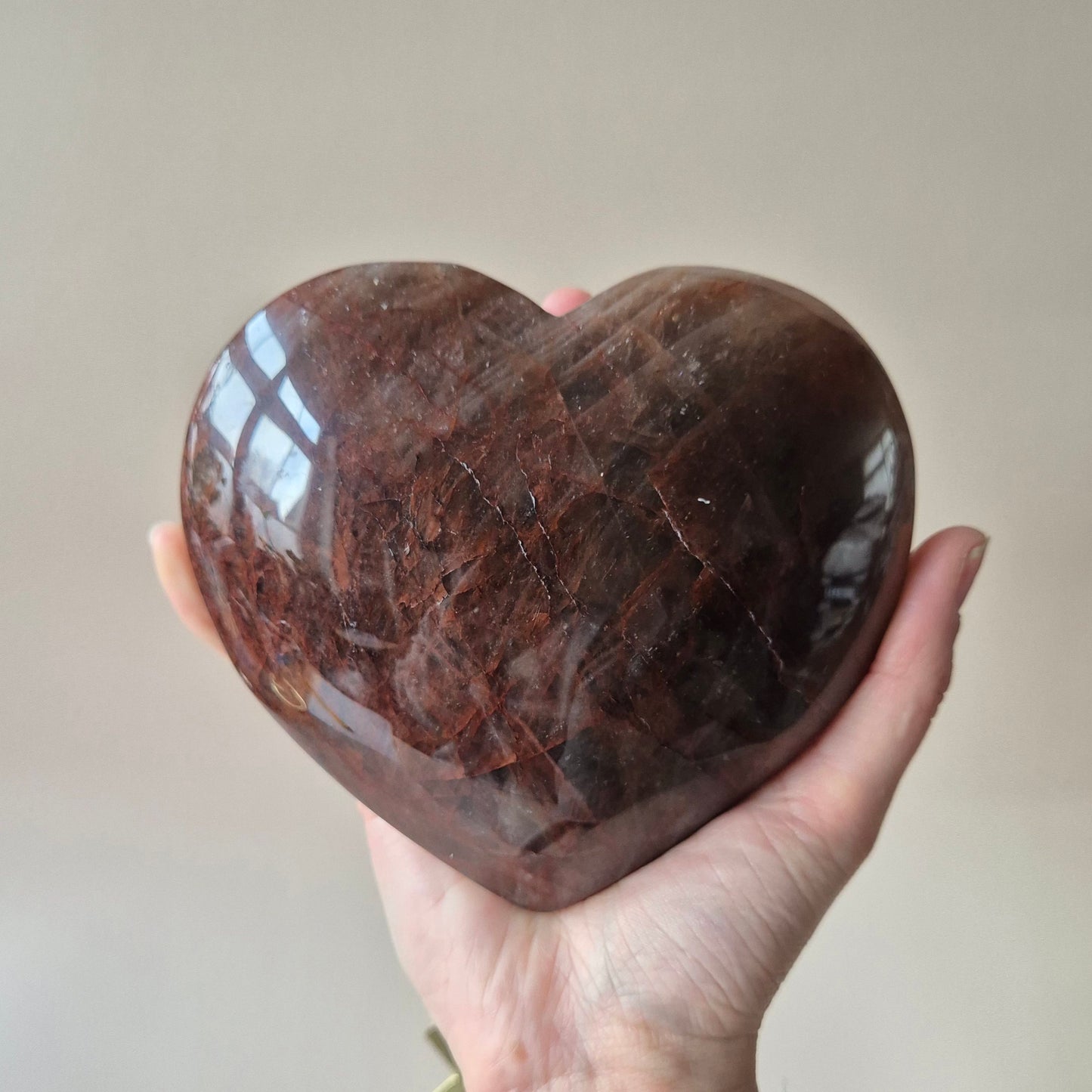 XXL Edelsteen Grote Fire Quartz Hart - #2. 1032gram Hematoïde Kwarts
