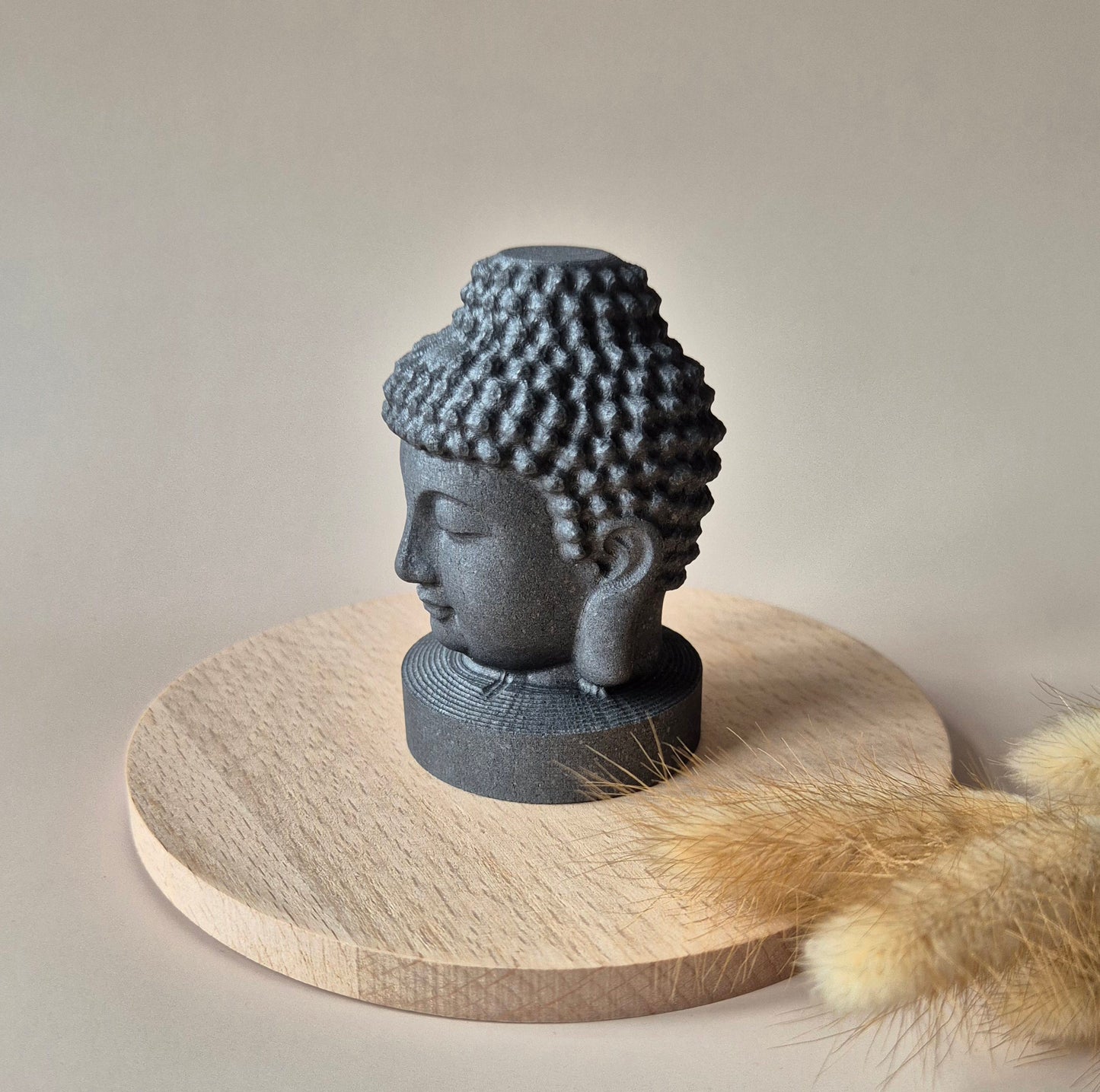 Shungite Buddha Hoofd 6cm (180 g) – Bescherming, Aarding & Spirituele Reiniging