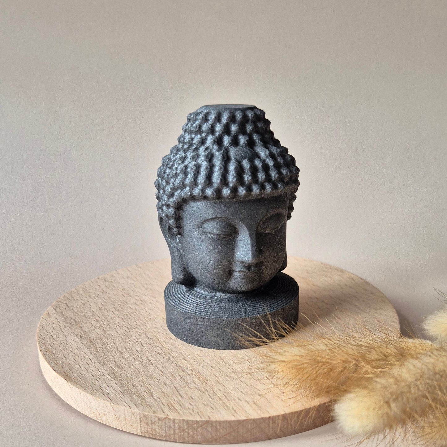 Shungite Buddha Hoofd 6cm (180 g) – Bescherming, Aarding & Spirituele Reiniging