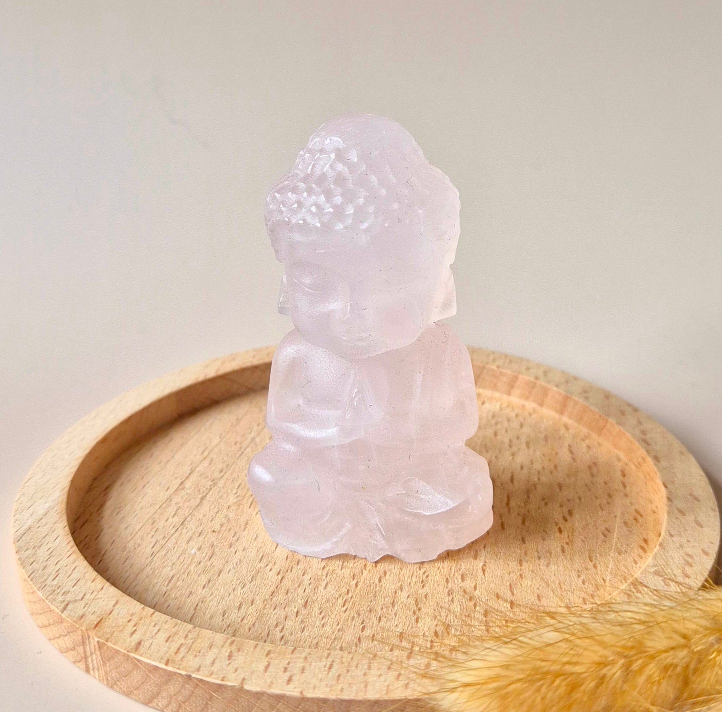 Edelstein Rosenquarz Buddha 5cm