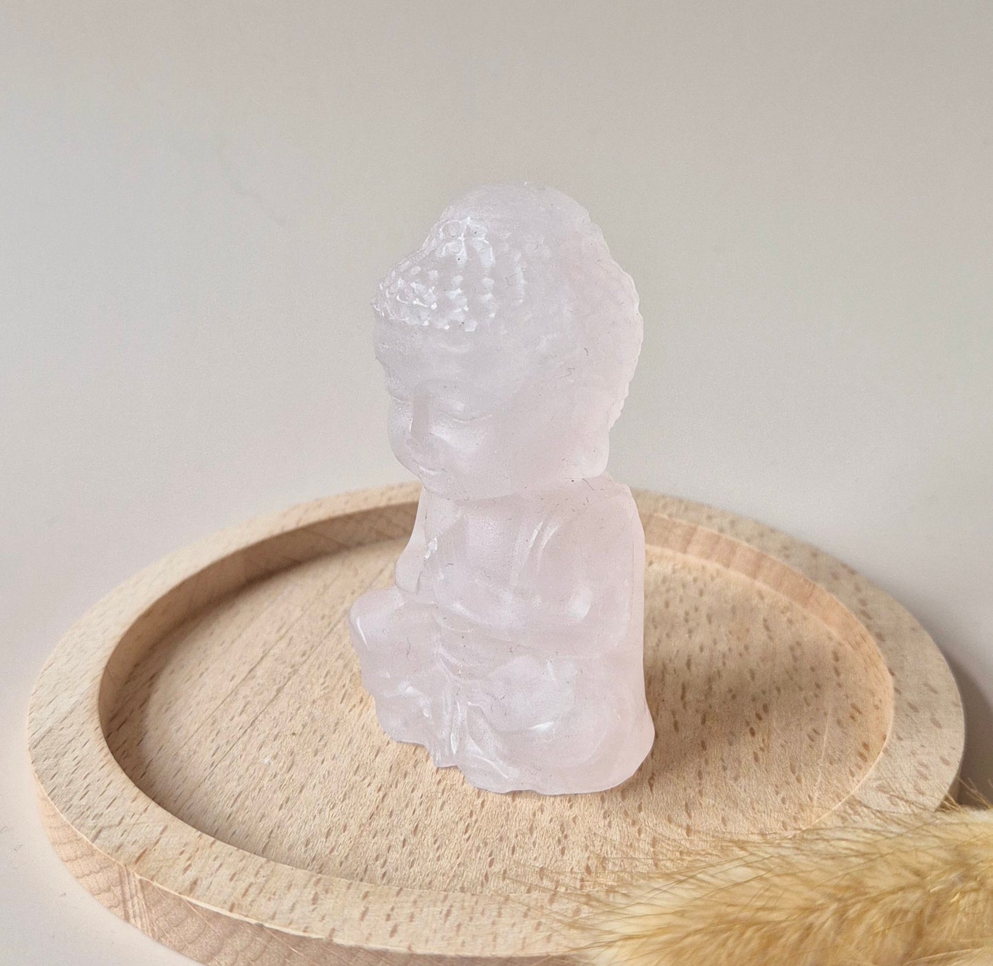 Edelstein Rosenquarz Buddha 5cm