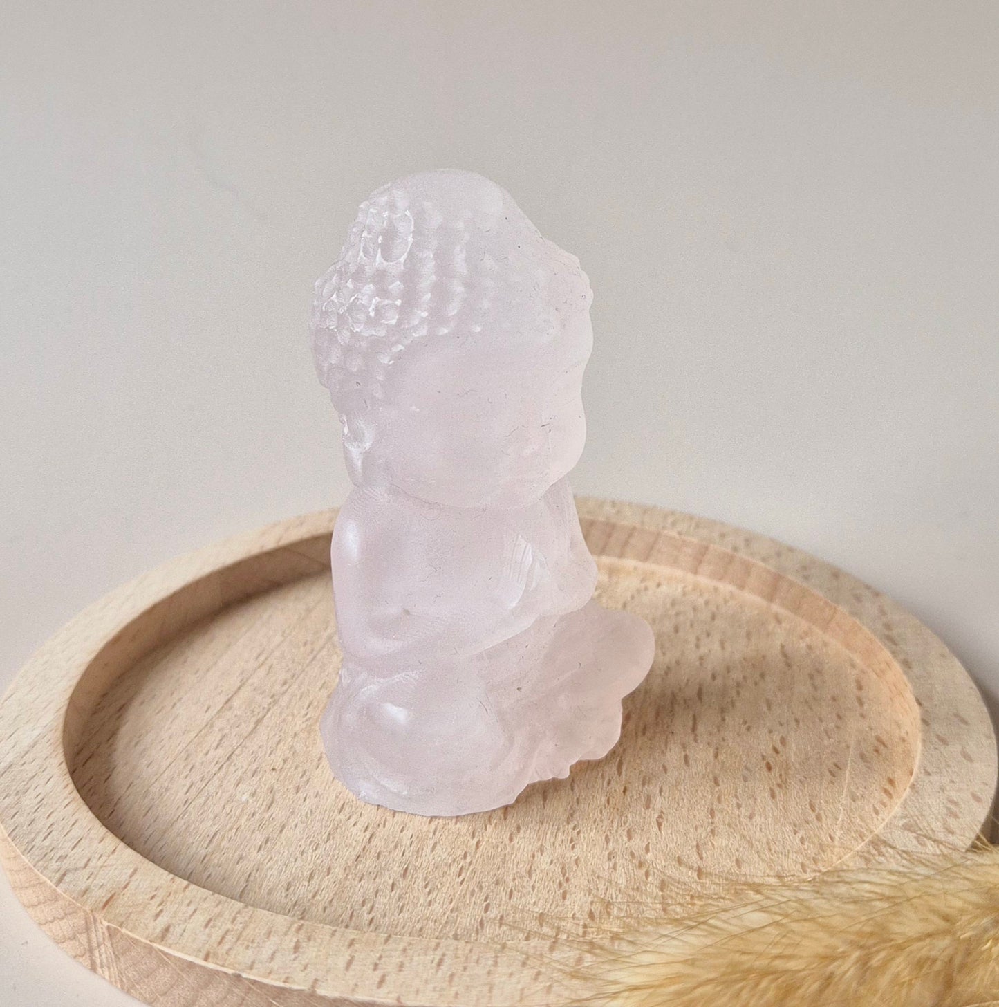 Edelstein Rosenquarz Buddha 5cm