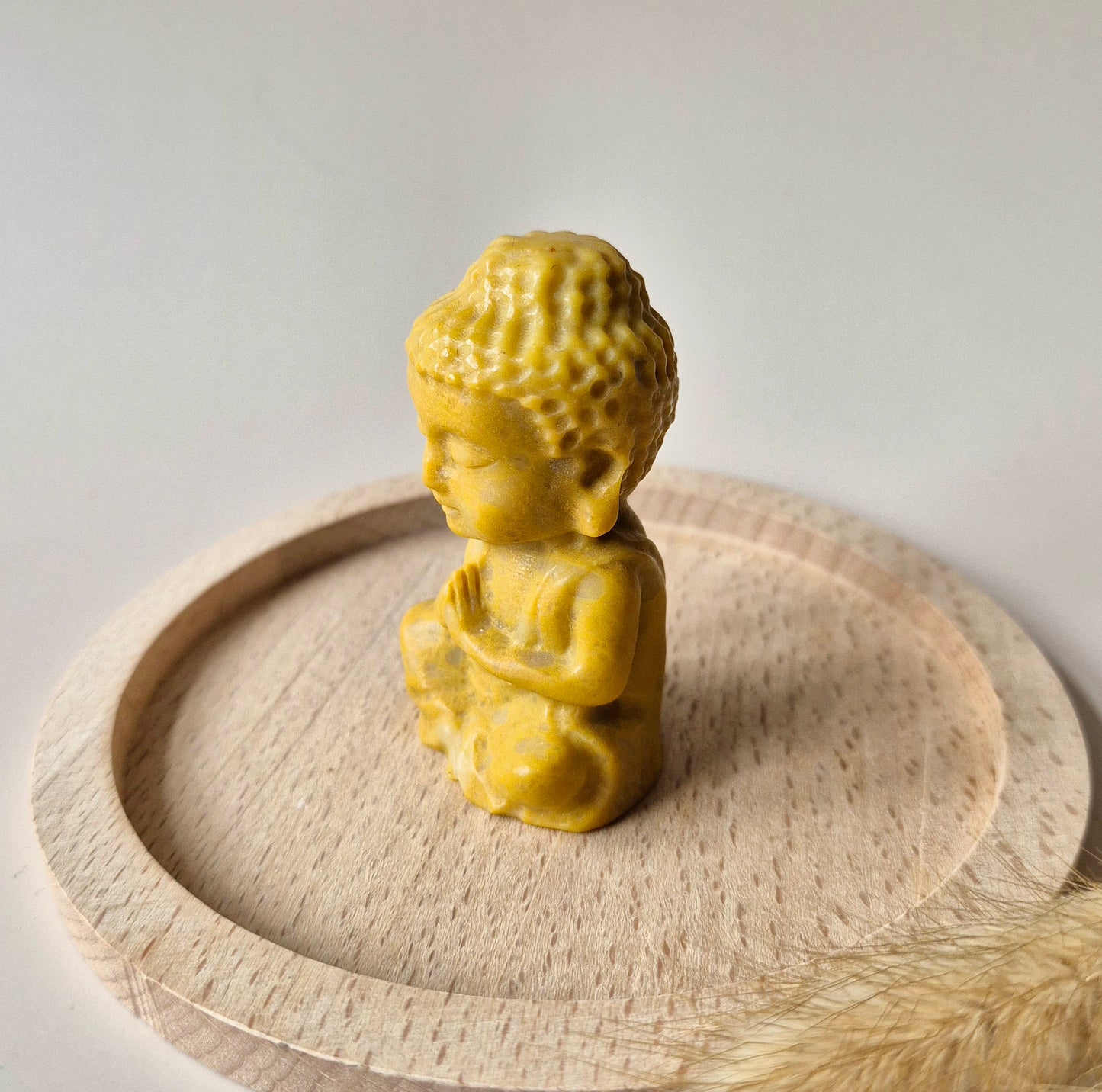 Edelsteen Gele Jade Buddha 7cm