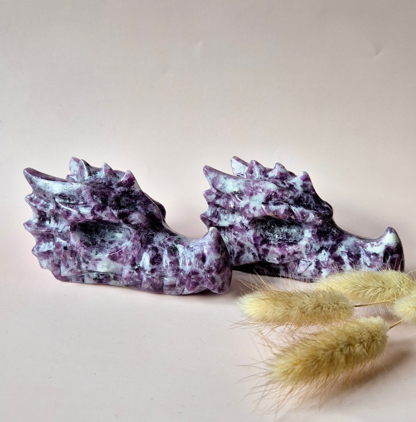 Edelsteen Paarse Mica Drakenschedel | Mystiek, Intuïtie & Krachtige Bescherming Dragon Skull