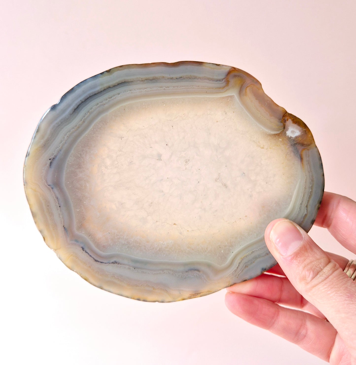 Edelsteen (Druzy) Agaat Schijf op Standaard (11–14 cm) – #11 Aarding, Balans & Natuurlijke Schoonheid