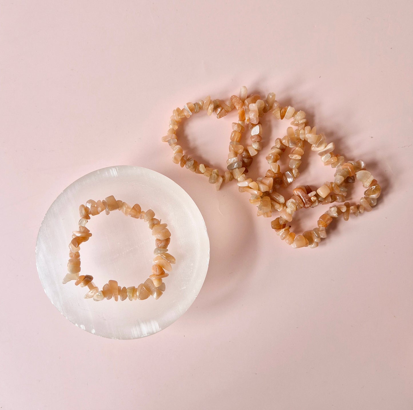 Sunstone Edelsteen Chips Armband – Vreugde, Zelfexpressie & Levensenergie