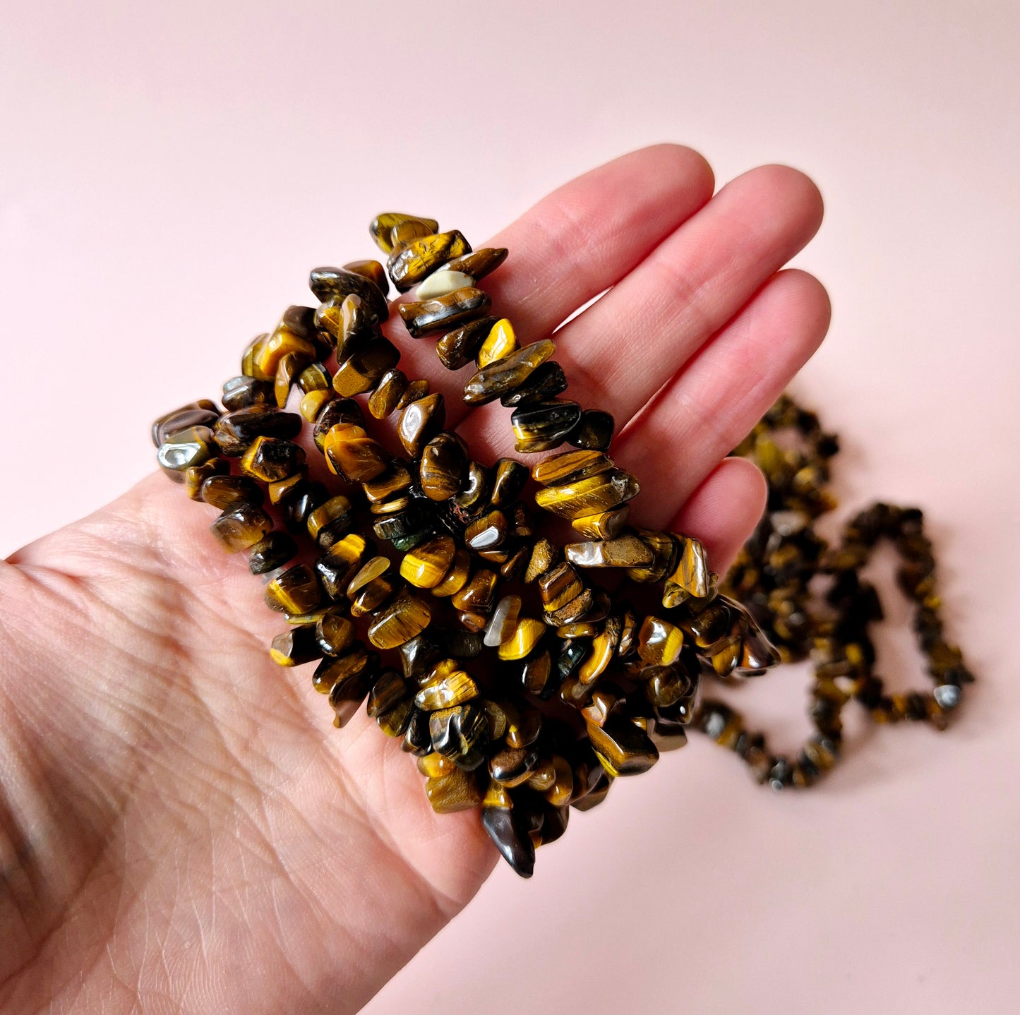 Tijgeroog Edelsteen Chips Armband – Zelfvertrouwen, Kracht & Bescherming