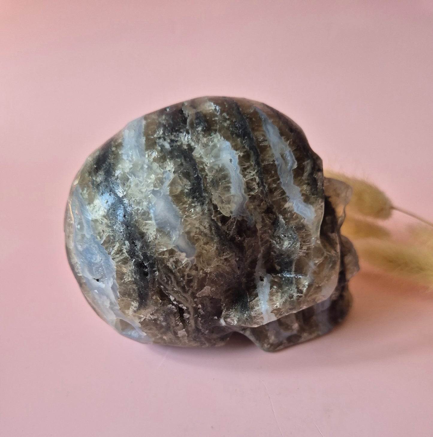 XXL Edelsteen Druzy Skull Fluoriet Schedel - #1 986gram