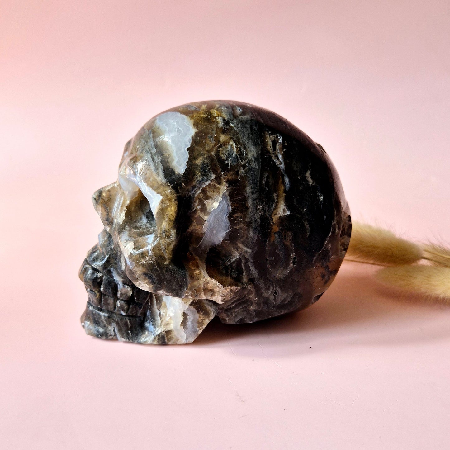 XXL Edelsteen Druzy Skull Fluoriet Schedel - #2 1196gram