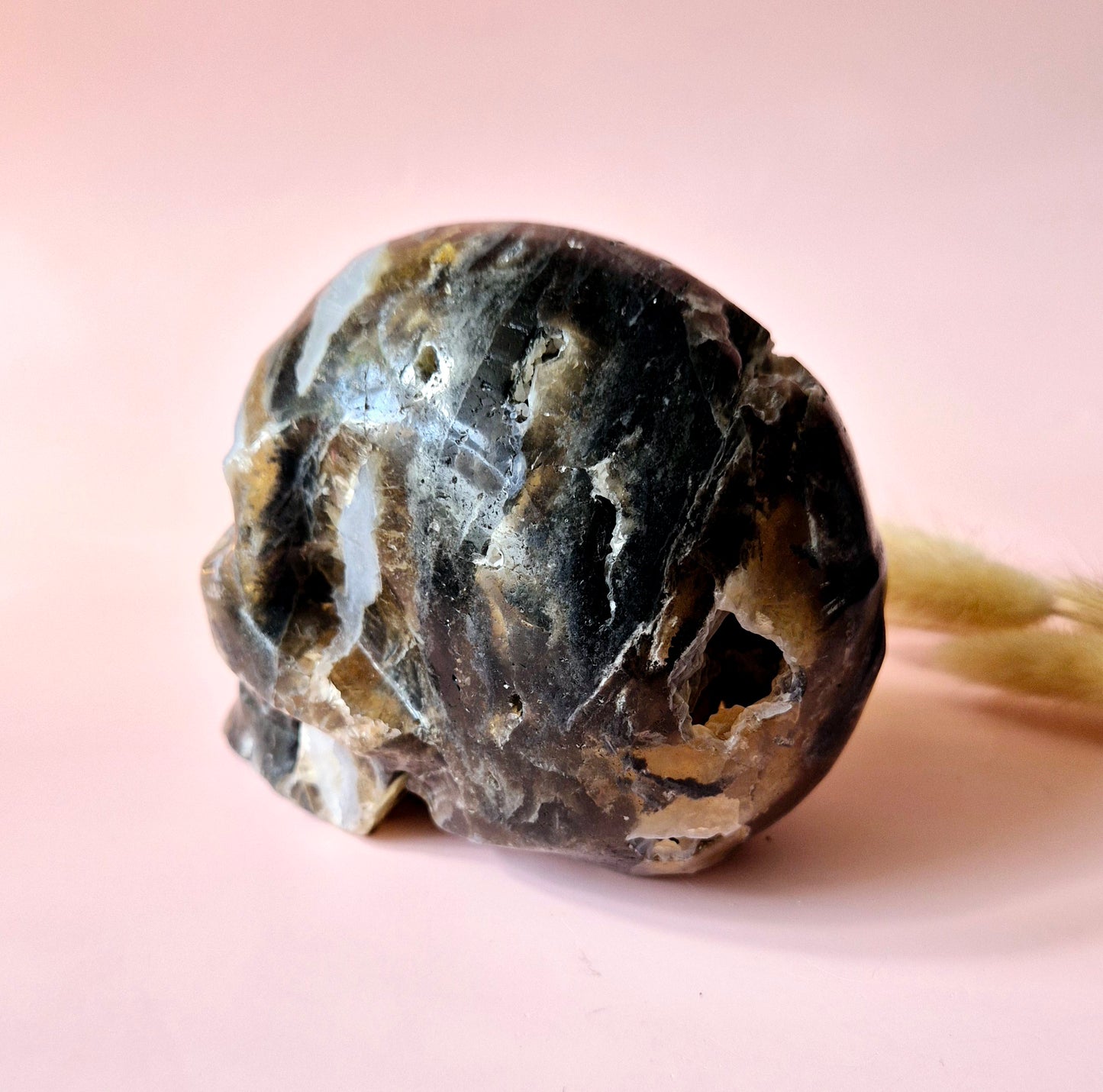 XXL Edelsteen Druzy Skull Fluoriet Schedel - #2 1196gram