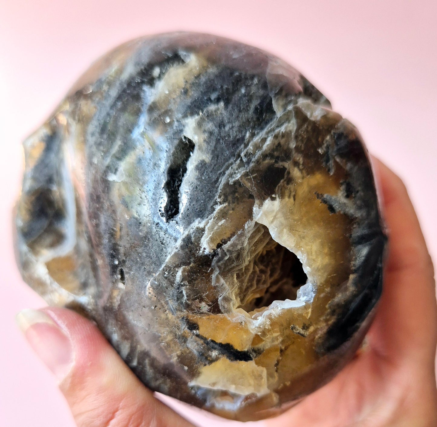 XXL Edelsteen Druzy Skull Fluoriet Schedel - #2 1196gram