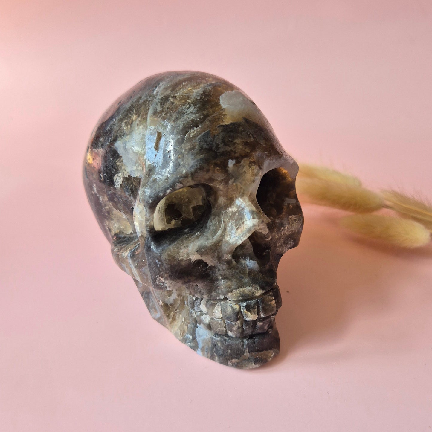 XXL Edelsteen Druzy Skull Fluoriet Schedel - #2 1196gram