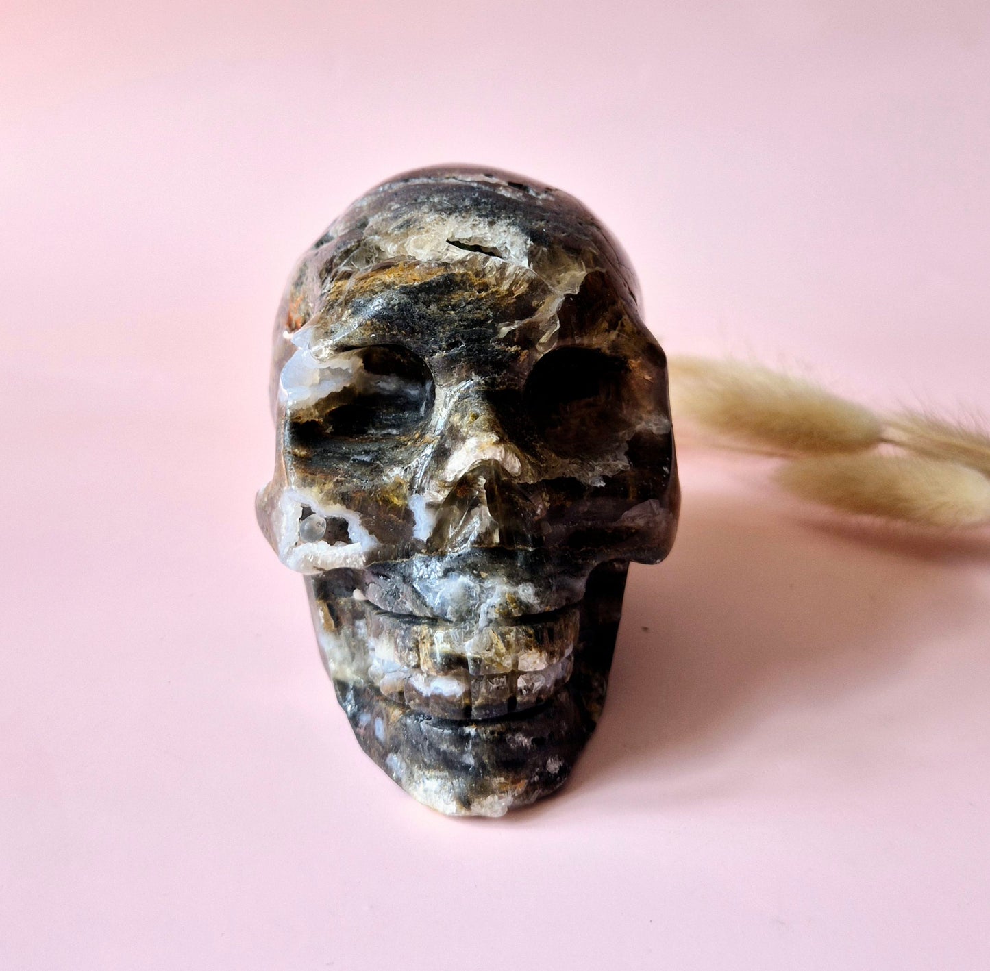 XXL Edelsteen Druzy Skull Fluoriet Schedel - #3 926gram