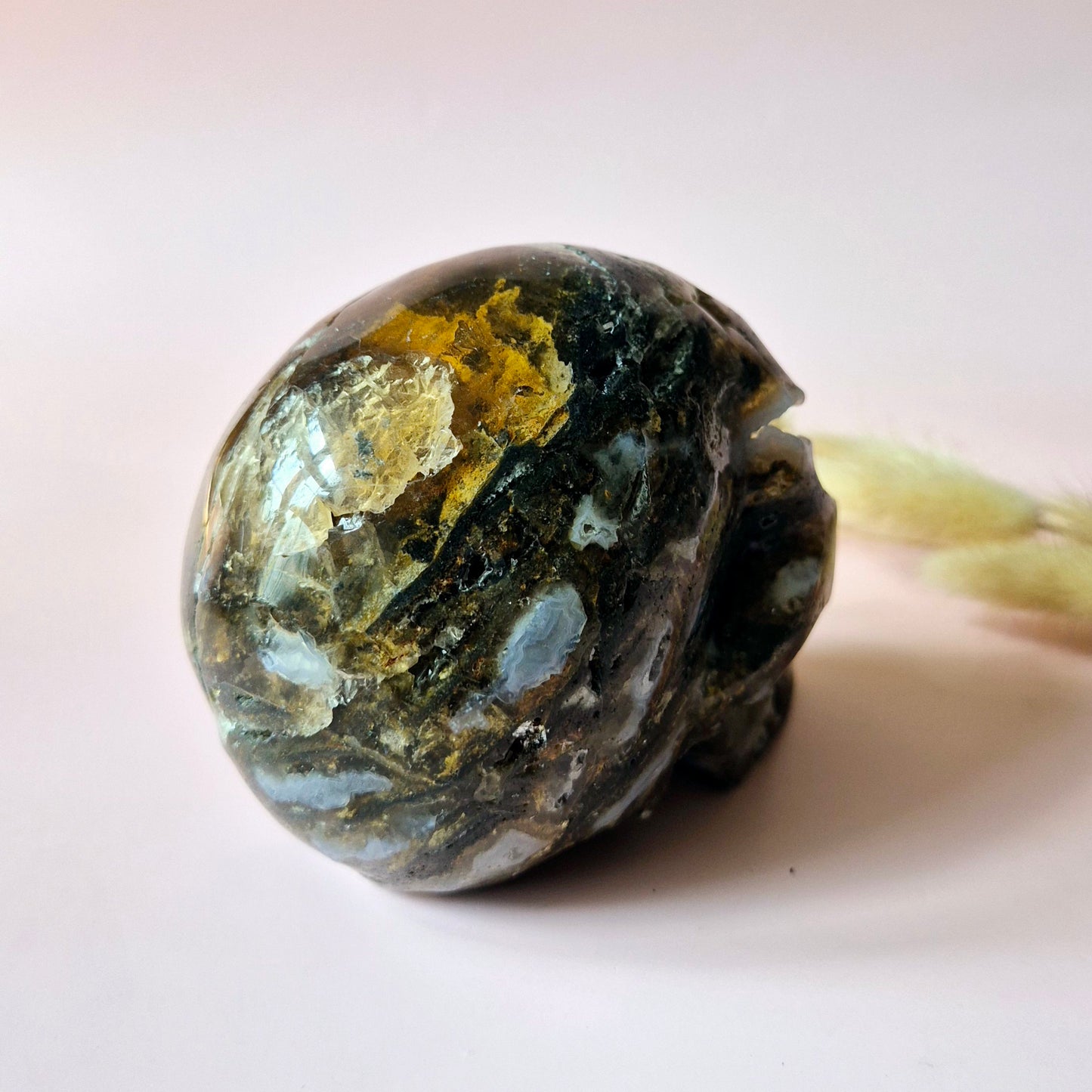 XXL Edelsteen Druzy Skull Fluoriet Schedel - #3 926gram