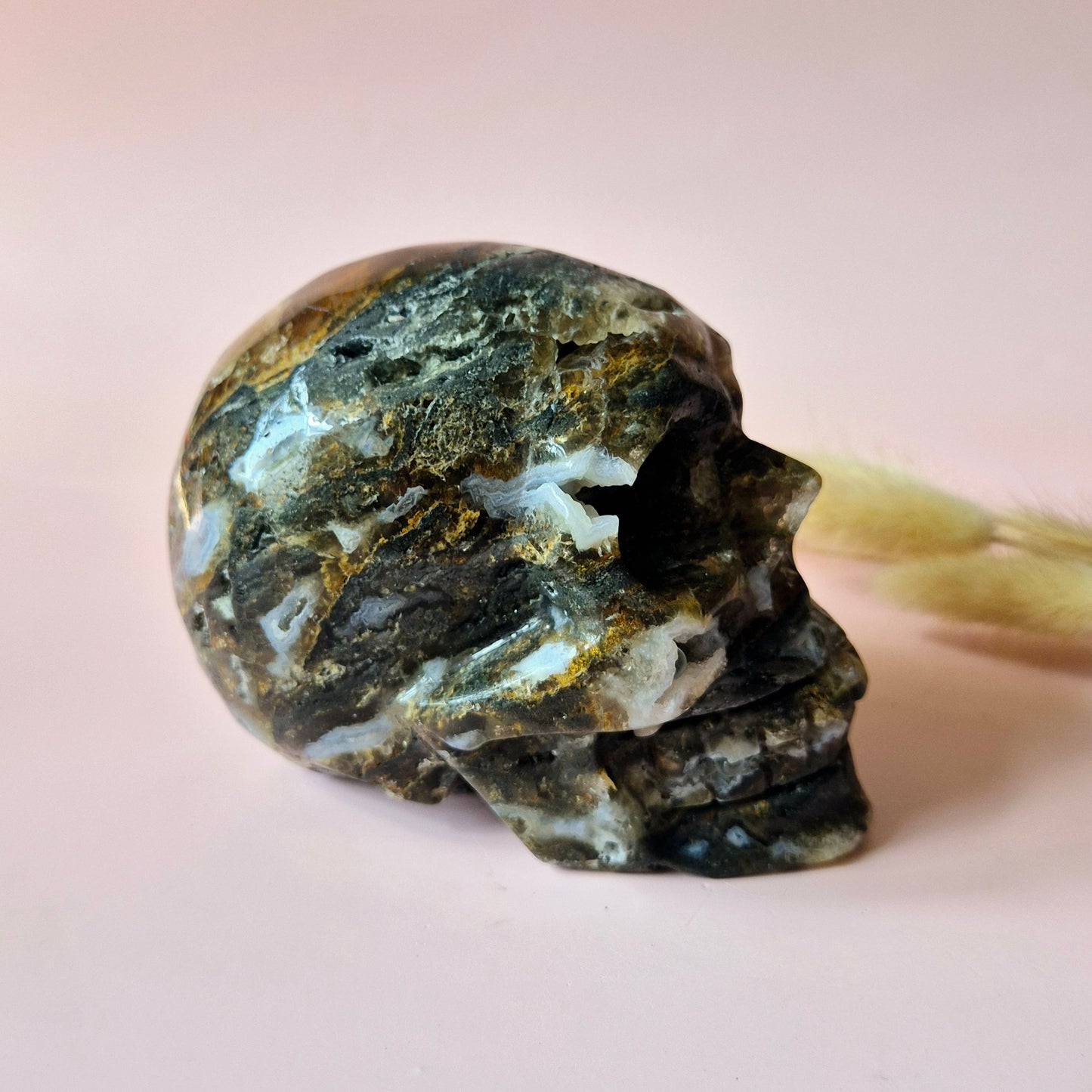 XXL Edelsteen Druzy Skull Fluoriet Schedel - #3 926gram
