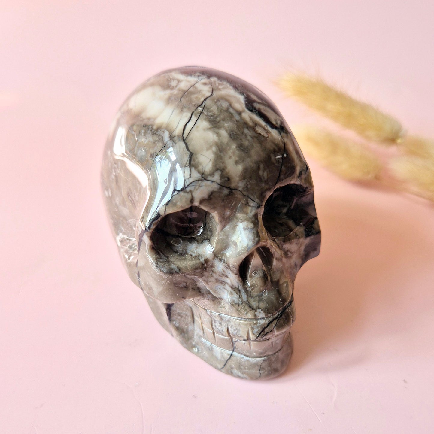 Gemstone Purple Mica Dragon Skull | Mysticism, Intuition & Powerful Protection Dragon Skull