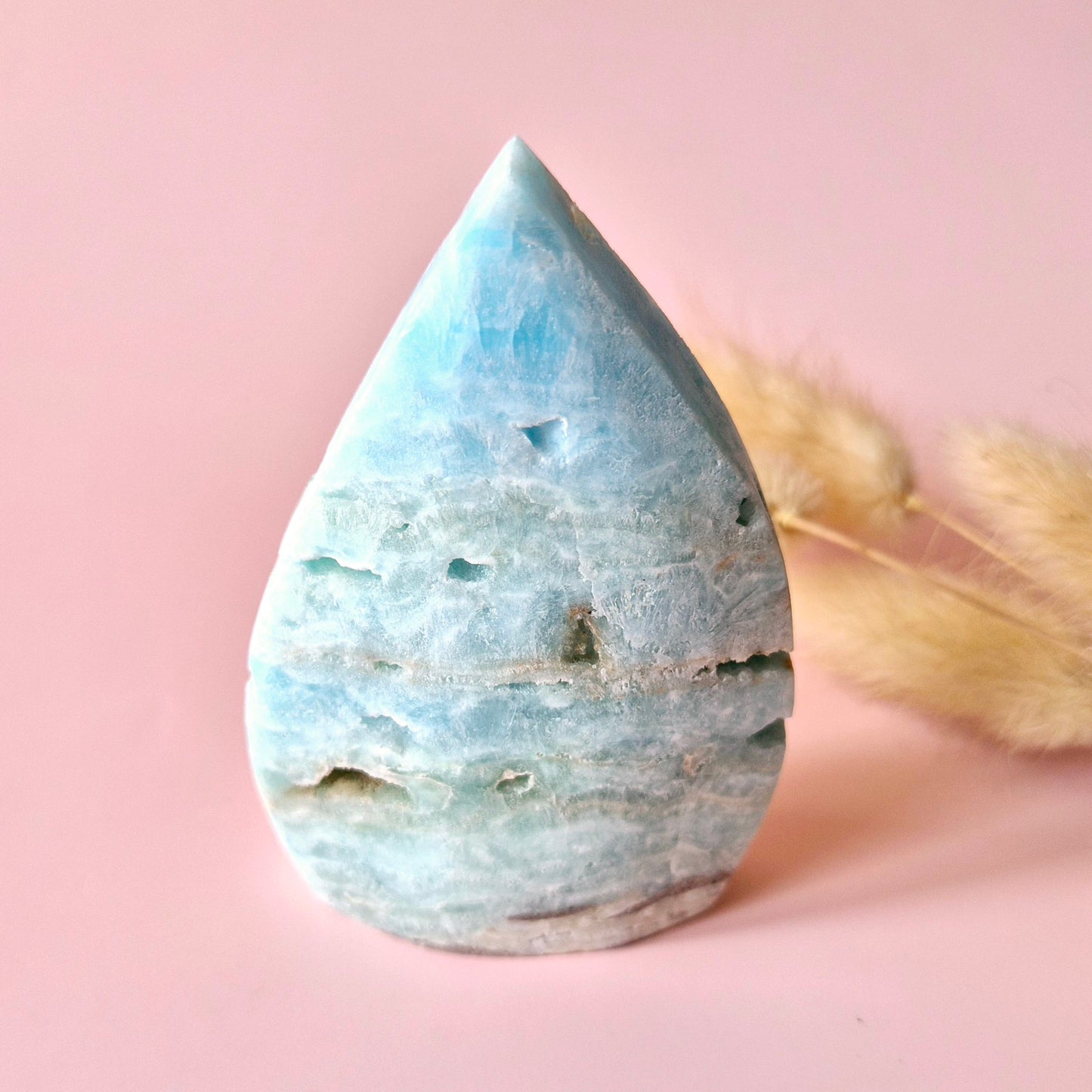 Prachtige Edelsteen Druppelvormige Druzy Hemimorphite Flame – #3 171gram - Licht, Heling & Innerlijke Zuiverheid