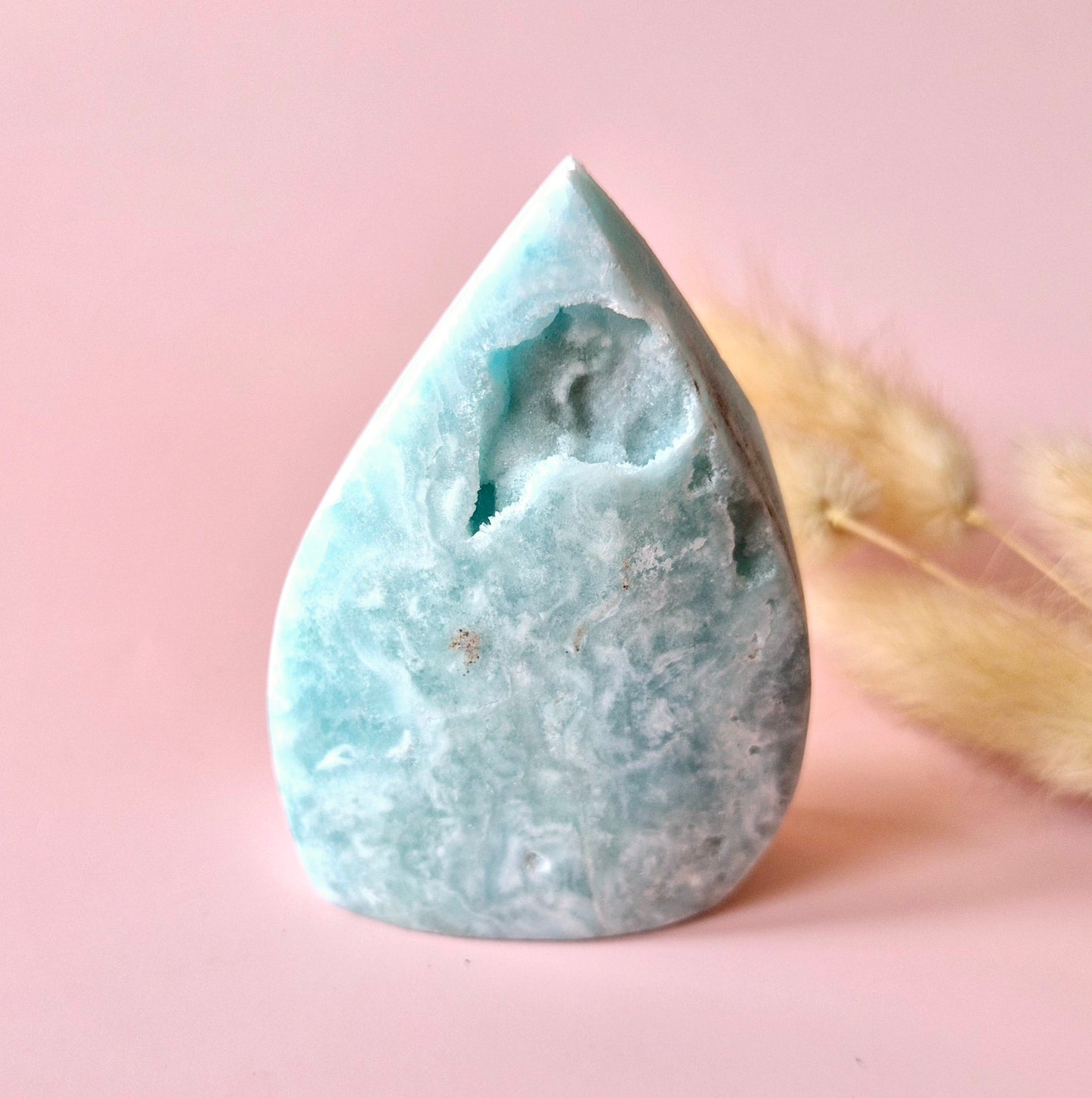 Prachtige Edelsteen Druppelvormige Druzy Hemimorphite Flame – #7 138gram - Licht, Heling & Innerlijke Zuiverheid