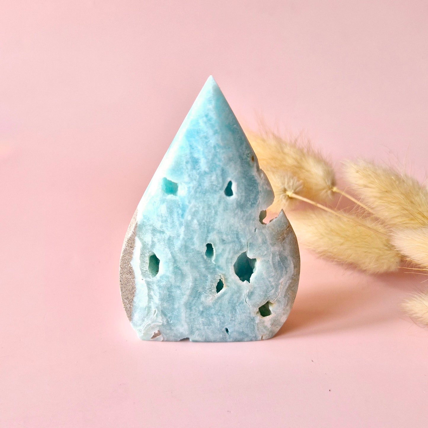 Prachtige Edelsteen Druppelvormige Druzy Hemimorphite Flame – #10 113gram - Licht, Heling & Innerlijke Zuiverheid
