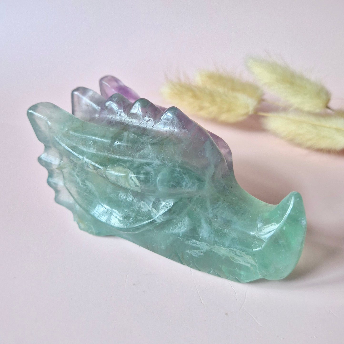 Gemstone Purple Mica Dragon Skull | Mysticism, Intuition & Powerful Protection Dragon Skull
