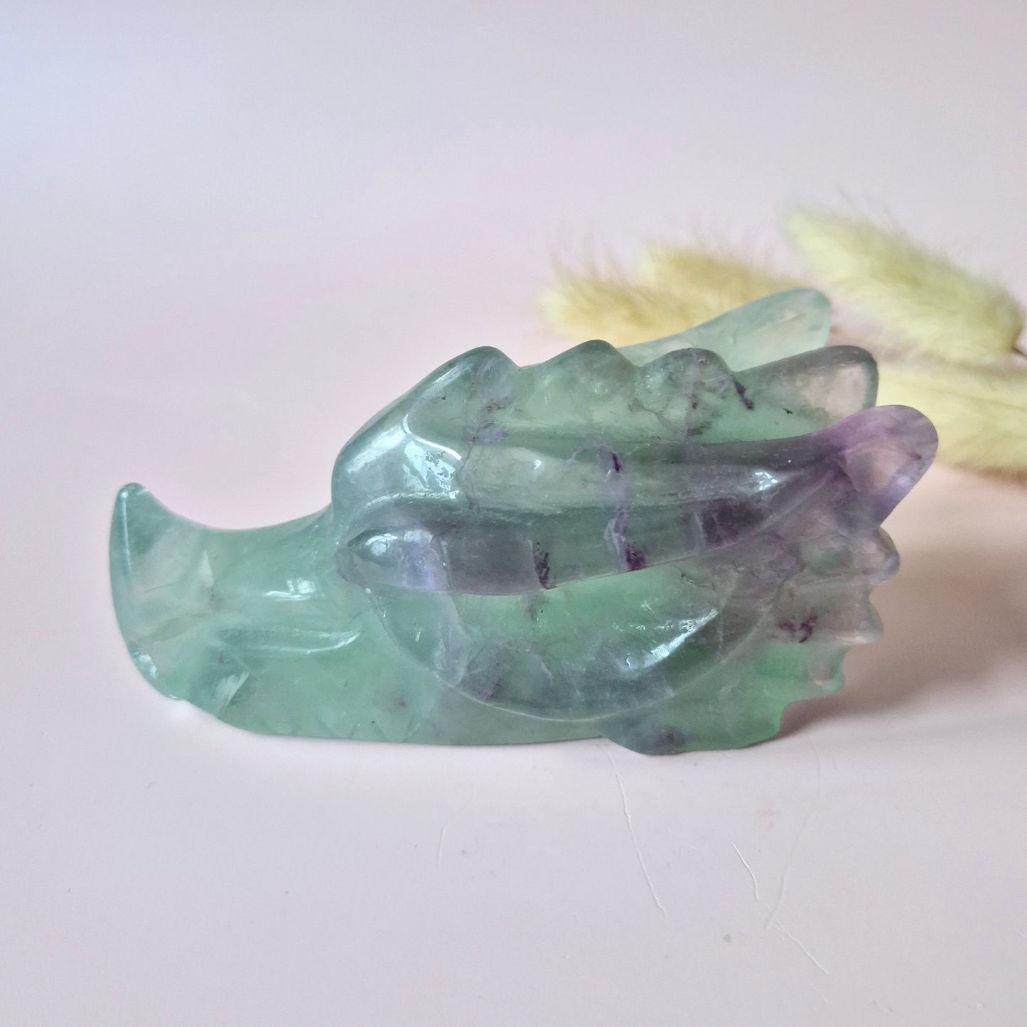 Gemstone Purple Mica Dragon Skull | Mysticism, Intuition & Powerful Protection Dragon Skull