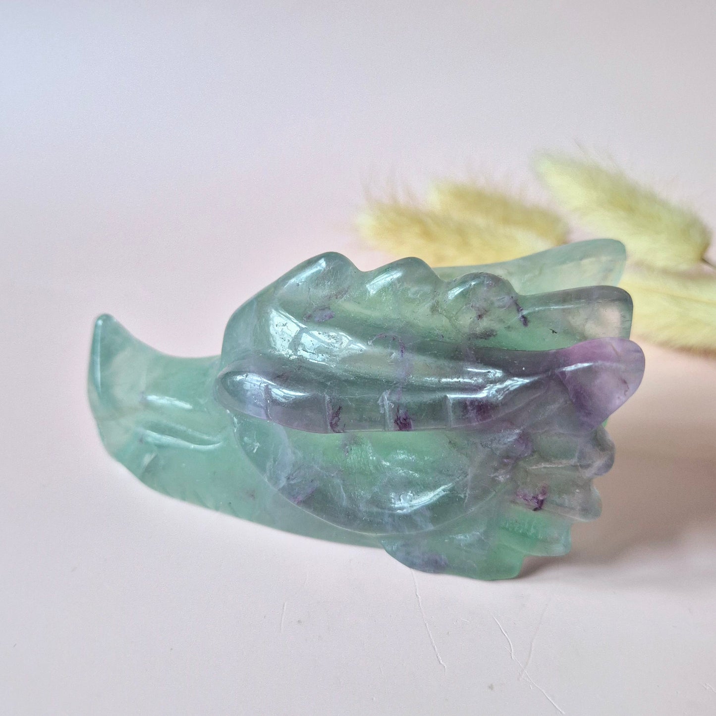 Gemstone Purple Mica Dragon Skull | Mysticism, Intuition & Powerful Protection Dragon Skull