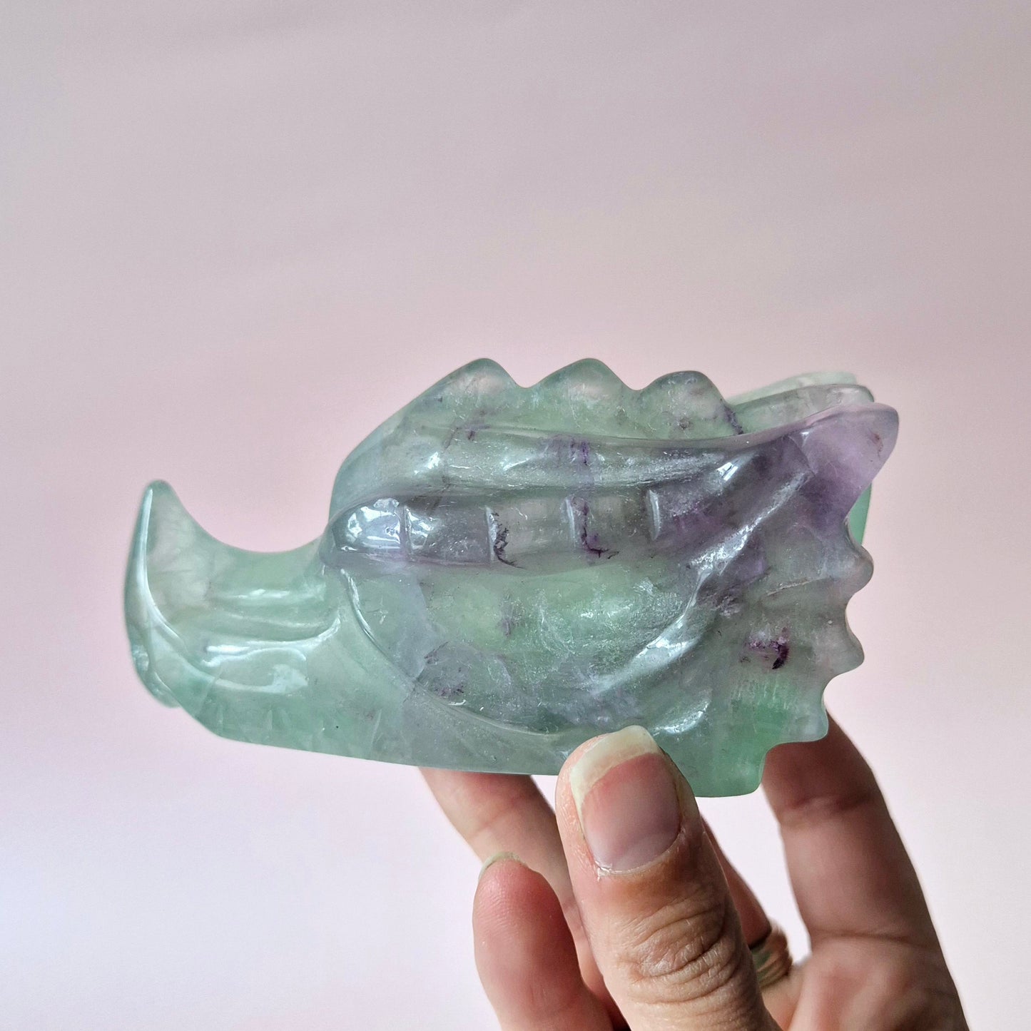 Gemstone Purple Mica Dragon Skull | Mysticism, Intuition & Powerful Protection Dragon Skull