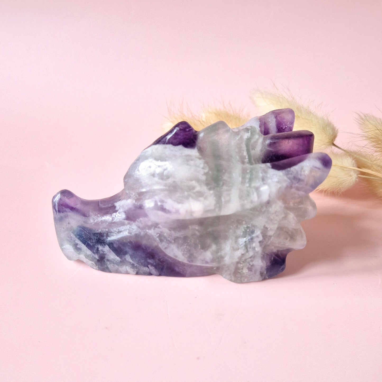 Gemstone Purple Mica Dragon Skull | Mysticism, Intuition & Powerful Protection Dragon Skull
