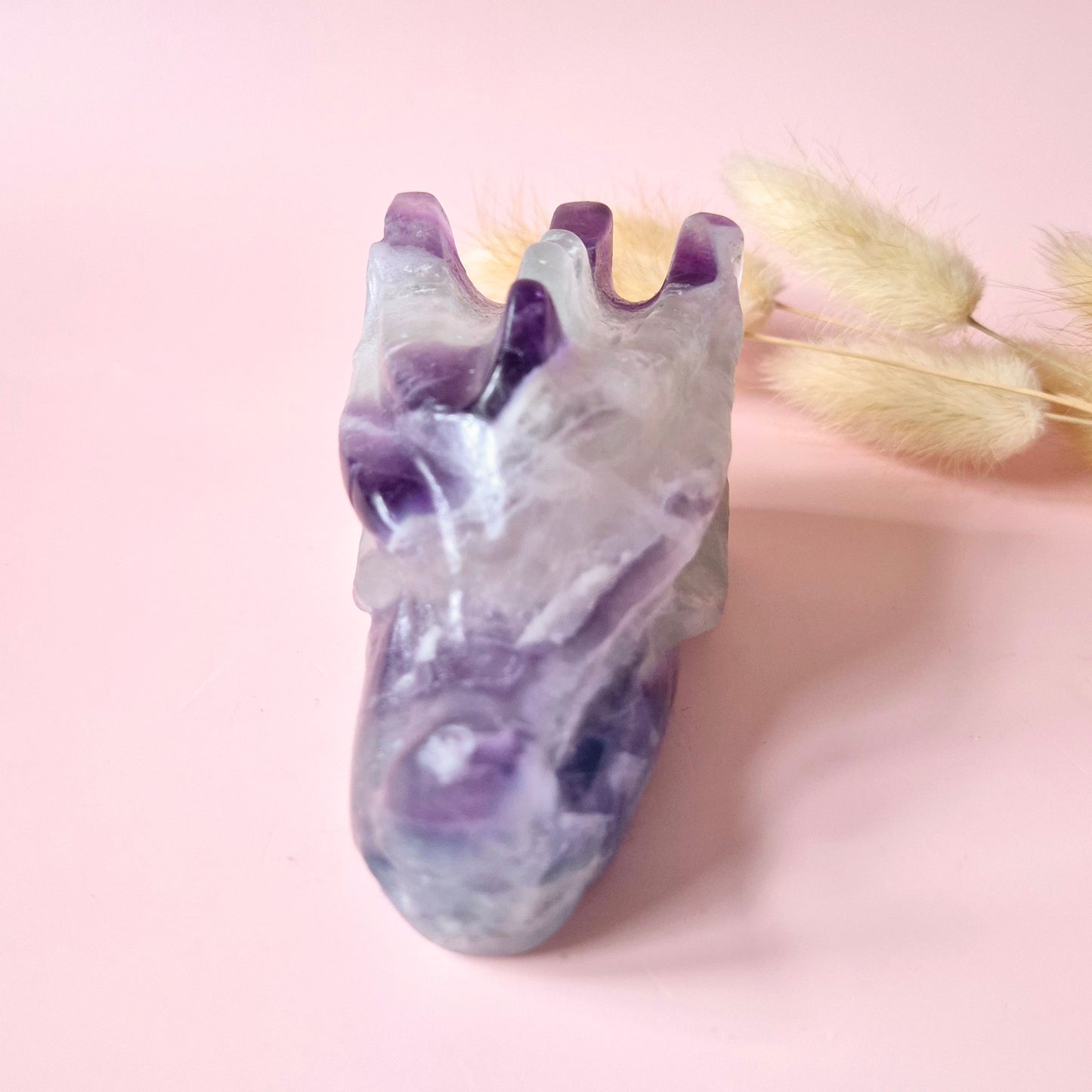 Gemstone Purple Mica Dragon Skull | Mysticism, Intuition & Powerful Protection Dragon Skull