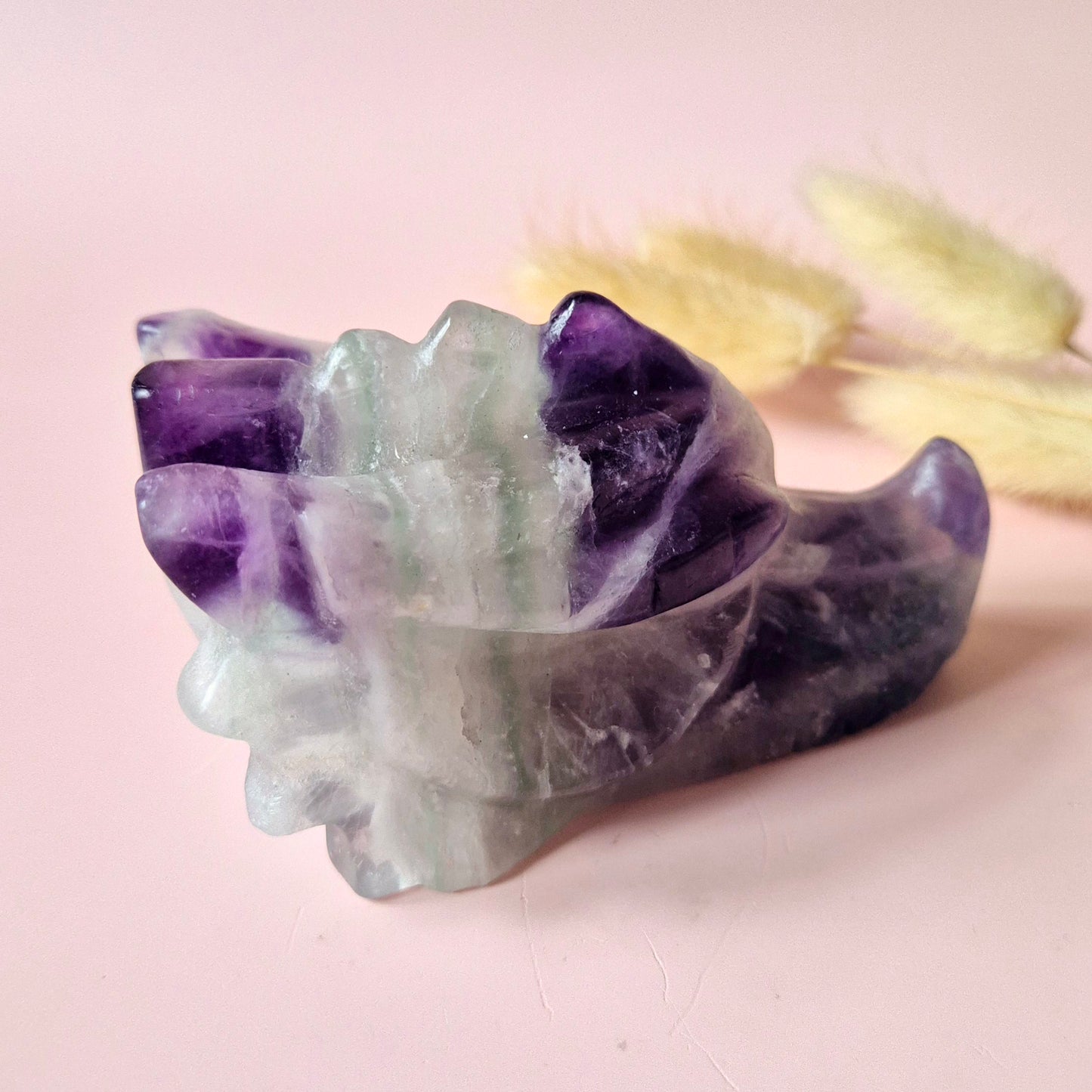 Gemstone Purple Mica Dragon Skull | Mysticism, Intuition & Powerful Protection Dragon Skull