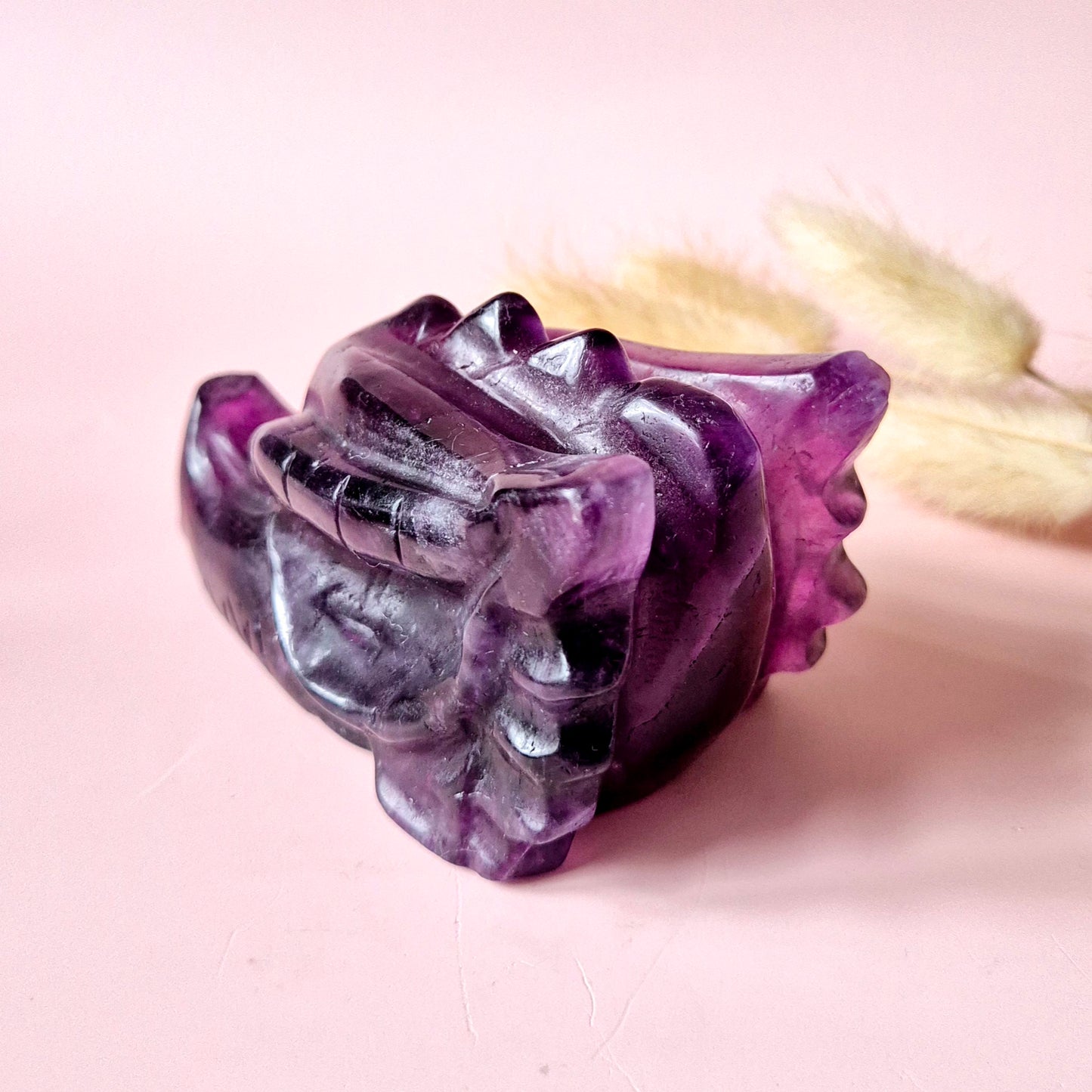 Gemstone Purple Mica Dragon Skull | Mysticism, Intuition & Powerful Protection Dragon Skull