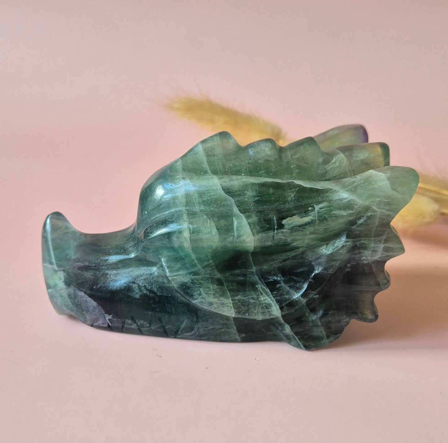 Gemstone Purple Mica Dragon Skull | Mysticism, Intuition & Powerful Protection Dragon Skull