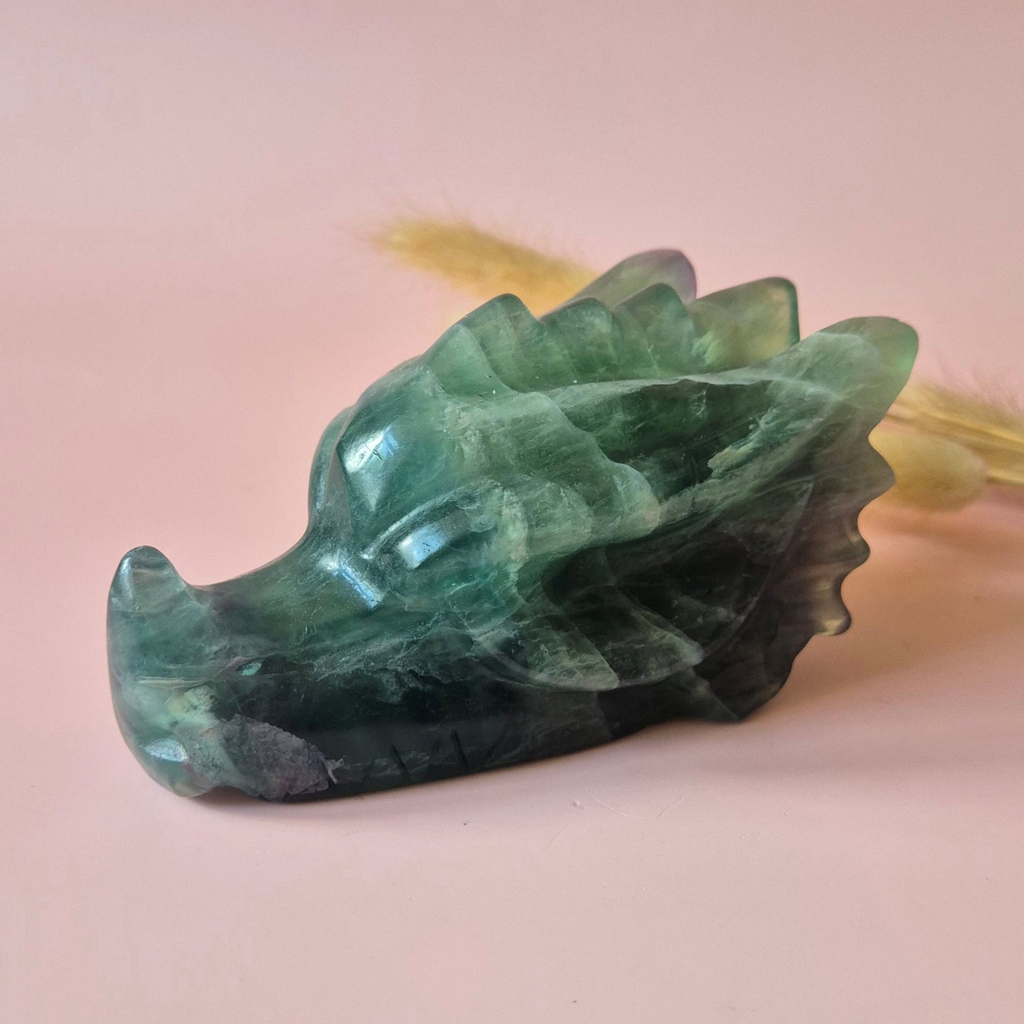 Gemstone Purple Mica Dragon Skull | Mysticism, Intuition & Powerful Protection Dragon Skull