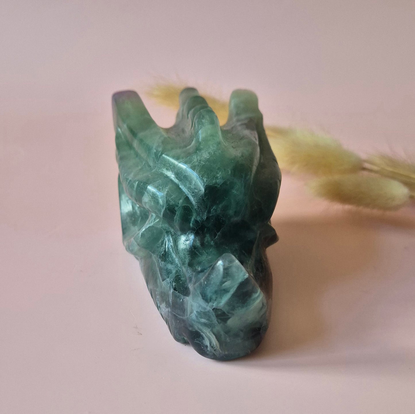 Gemstone Purple Mica Dragon Skull | Mysticism, Intuition & Powerful Protection Dragon Skull