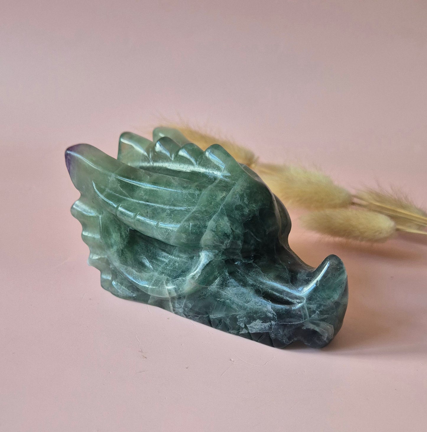 Gemstone Purple Mica Dragon Skull | Mysticism, Intuition & Powerful Protection Dragon Skull