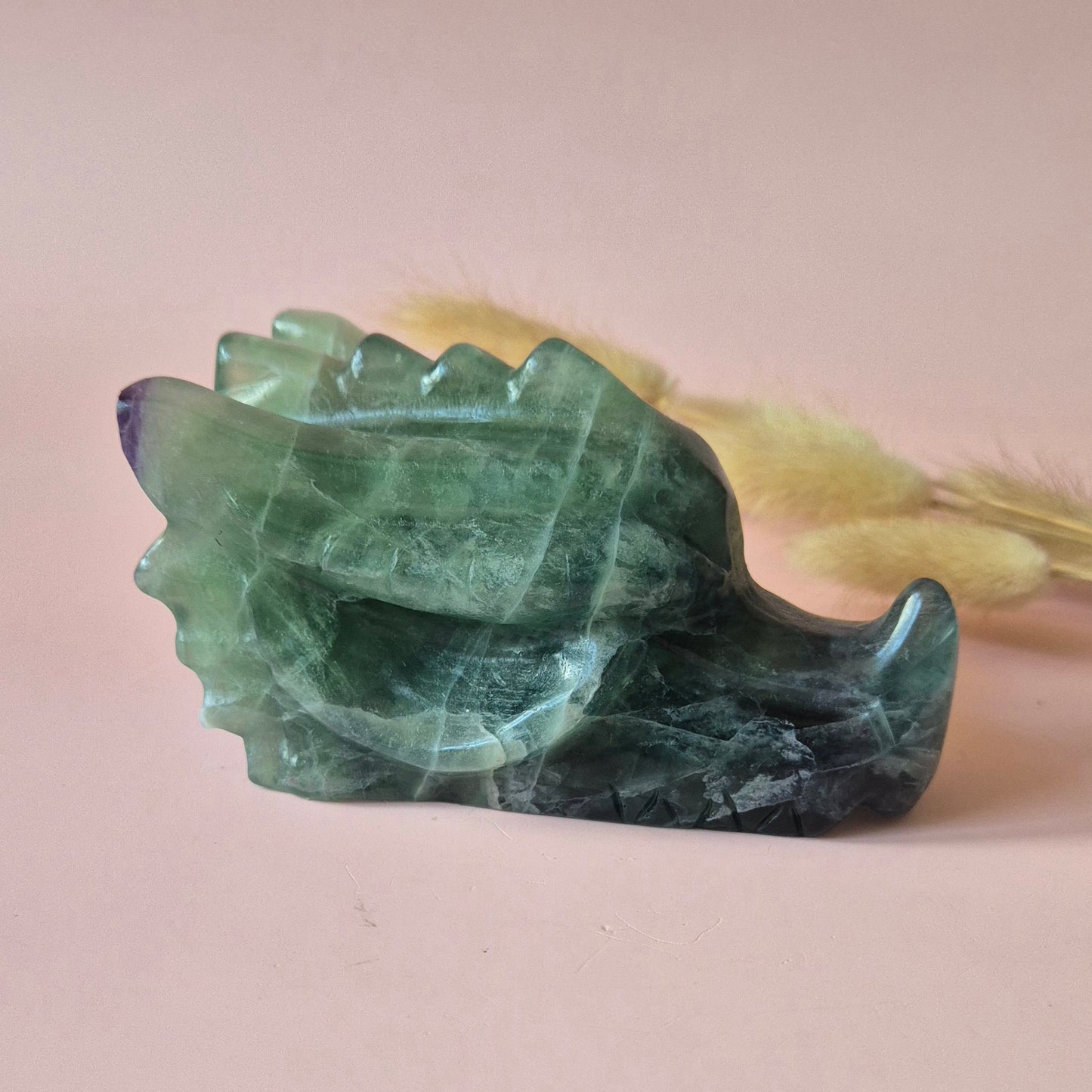 Gemstone Purple Mica Dragon Skull | Mysticism, Intuition & Powerful Protection Dragon Skull