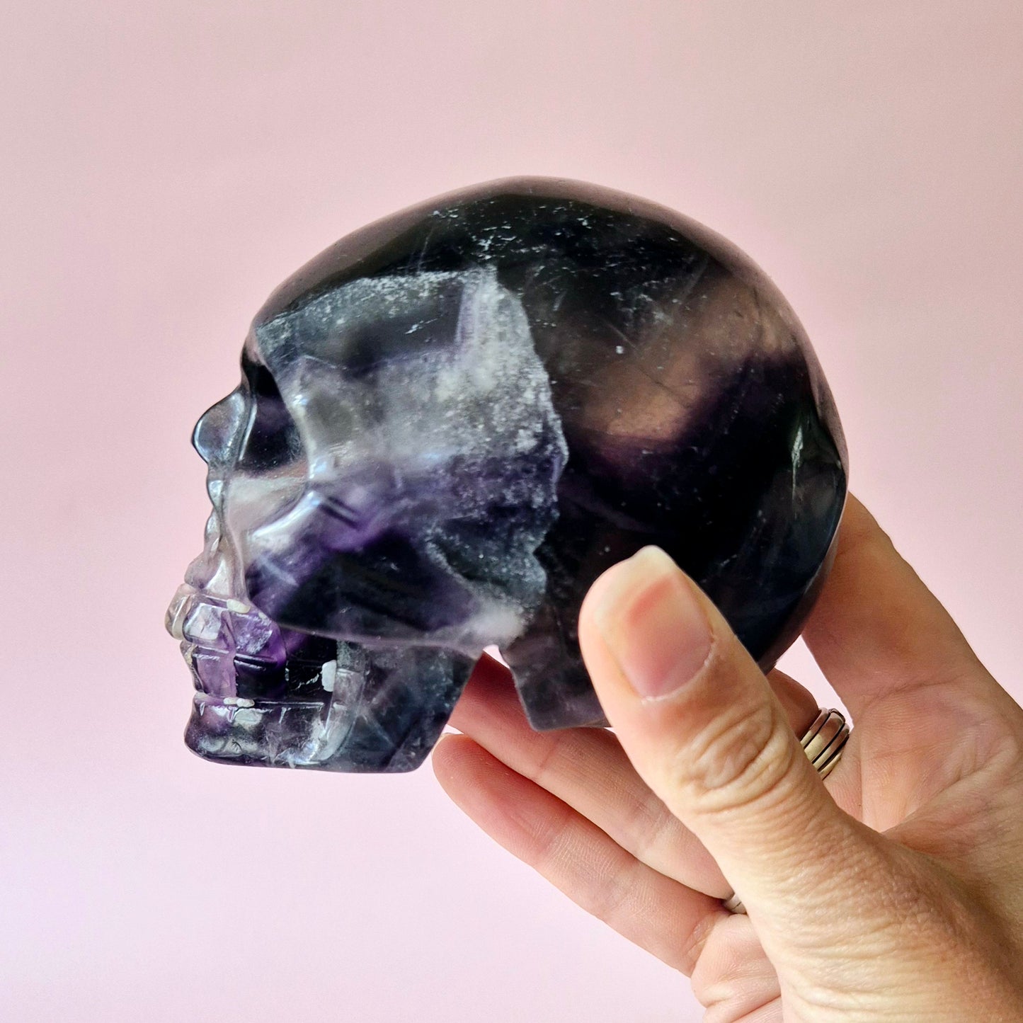 Gemstone Purple Mica Dragon Skull | Mysticism, Intuition & Powerful Protection Dragon Skull